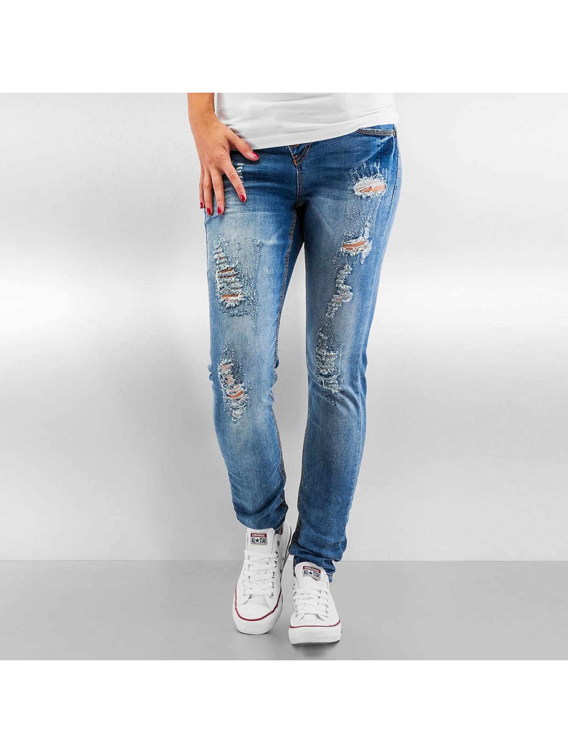 Authentic Style Jeans / Skinny jeans Destroyed in blauw