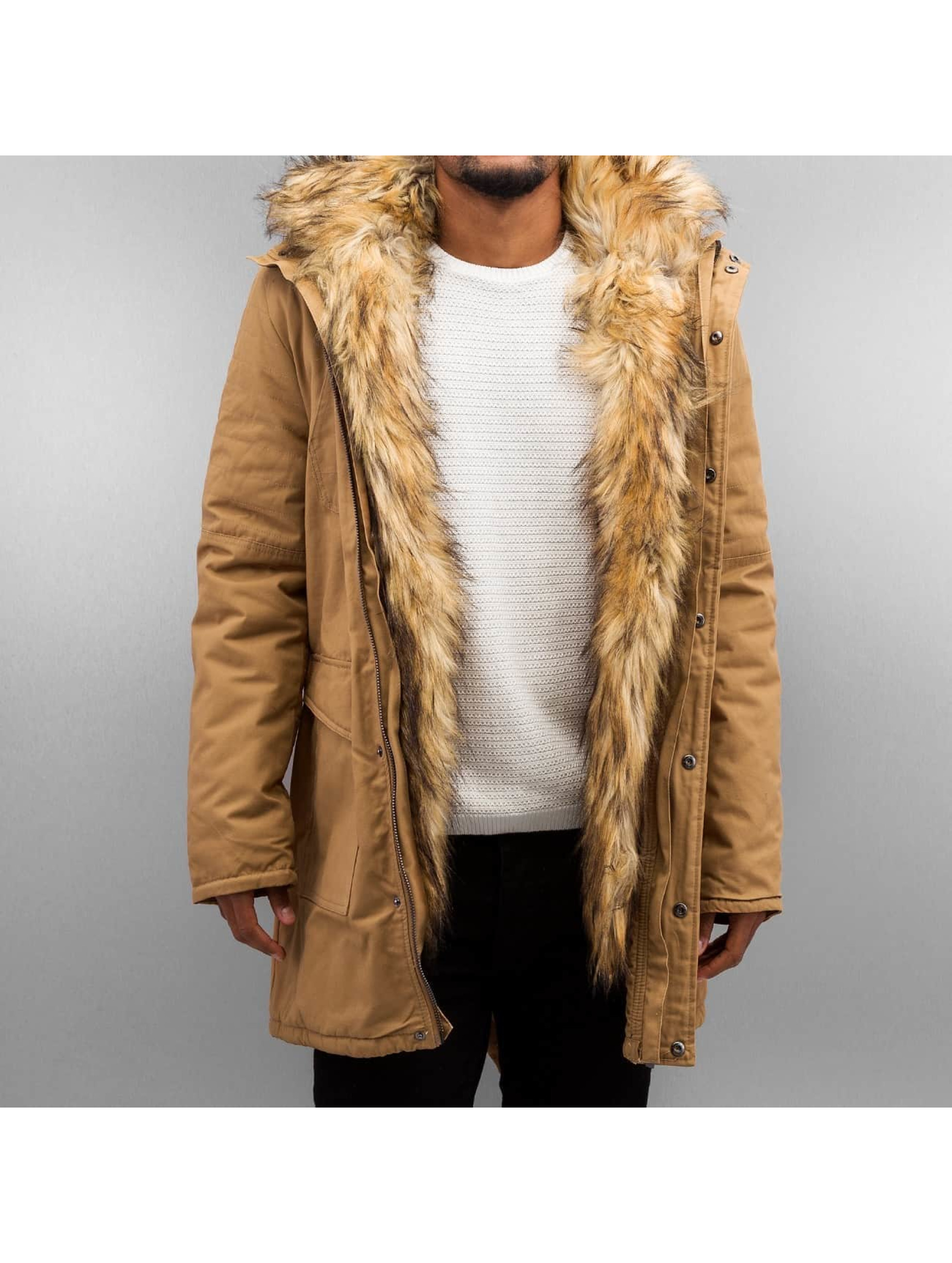 Mantel Fake Fur in braun