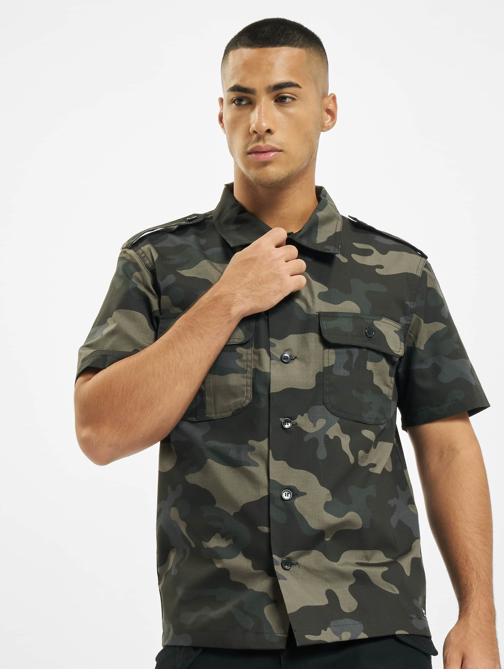 opener Het begin Recensent Brandit bovenstuk / overhemd US Ripstop in camouflage 780026