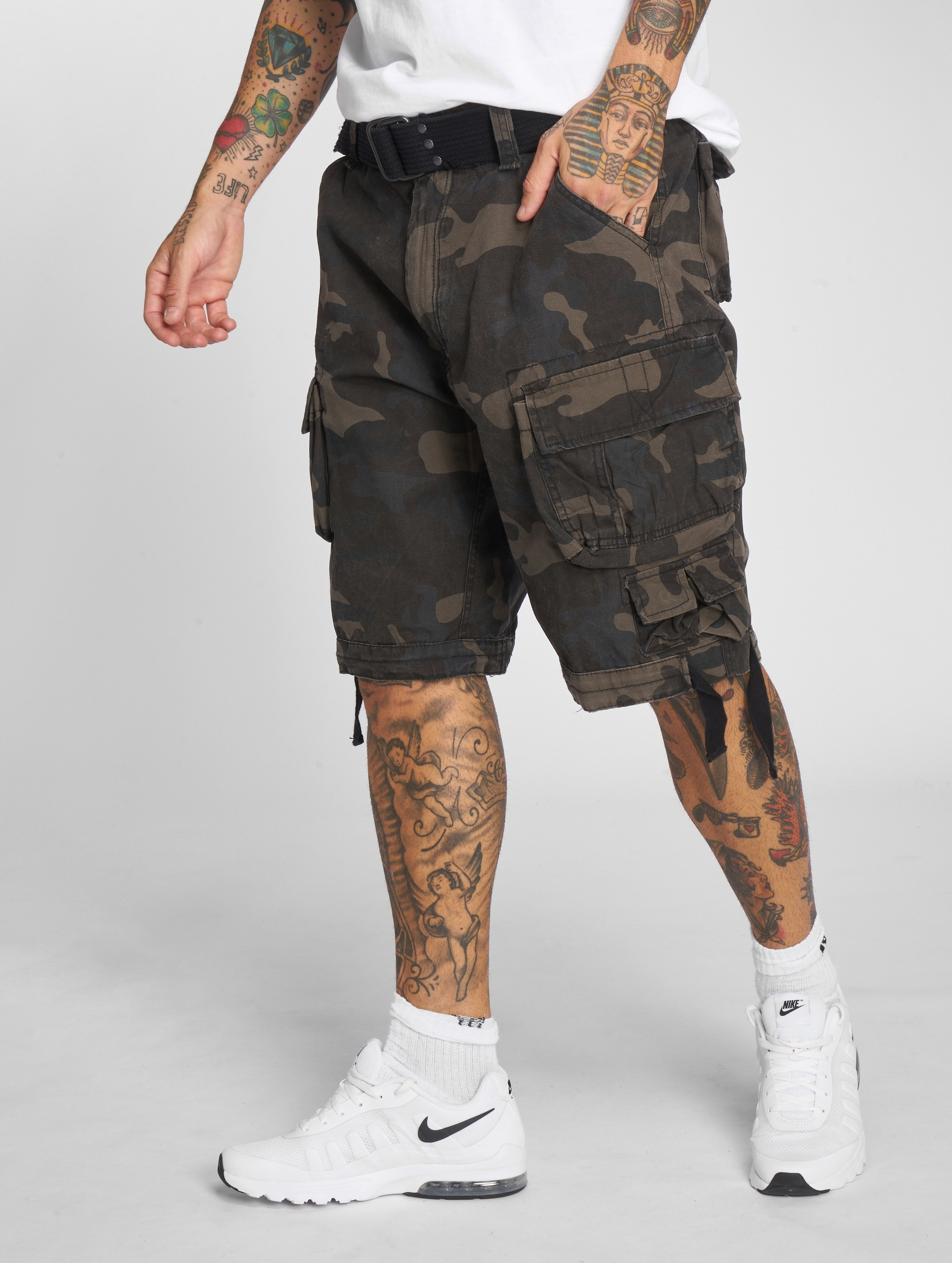 Achterhouden De andere dag Bestudeer Brandit broek / shorts Savage Vintage in camouflage 562430