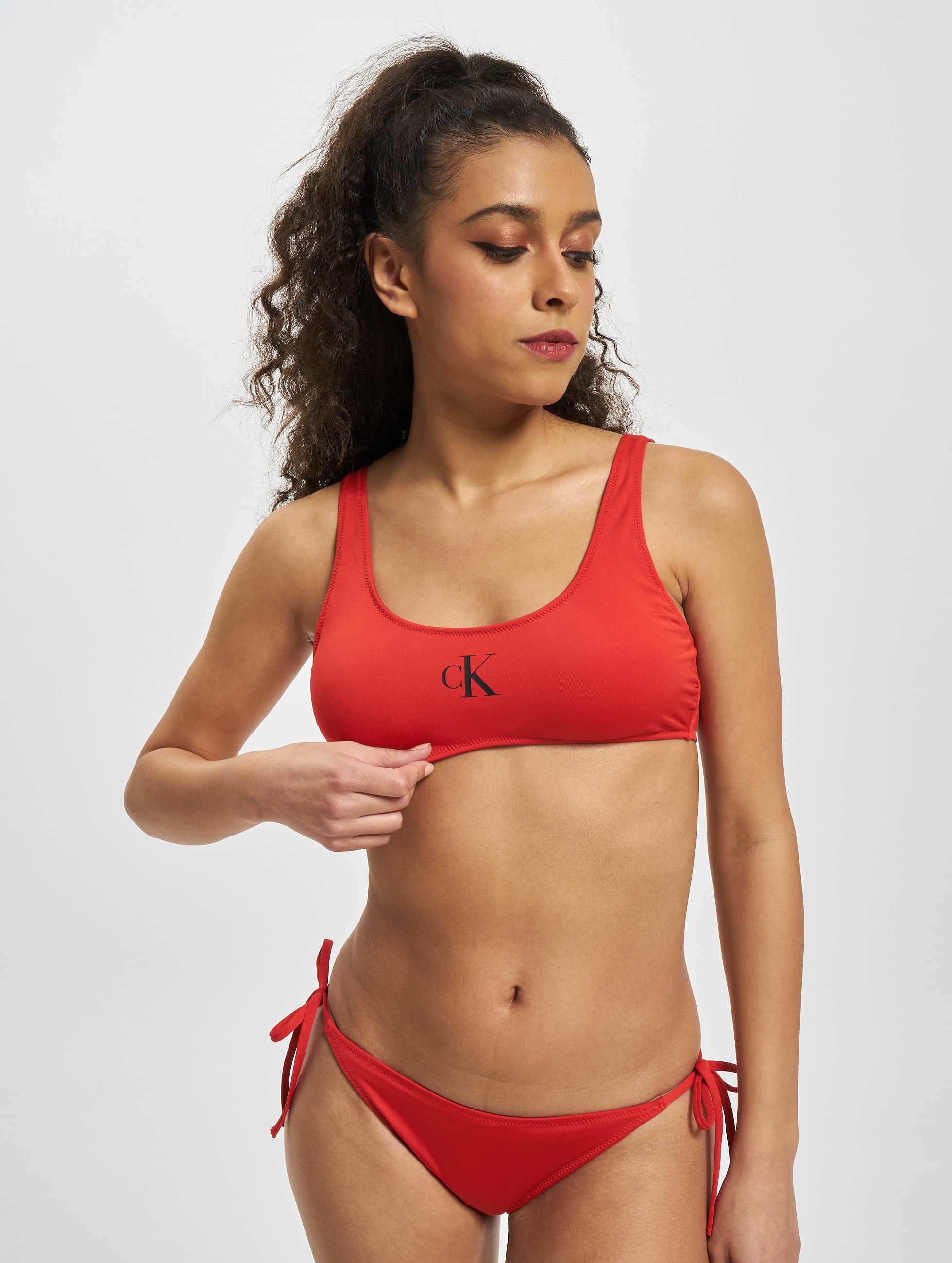 Rubber metro assistent Calvin Klein Damen Bikinis Ck Monogram-S in rot 986670