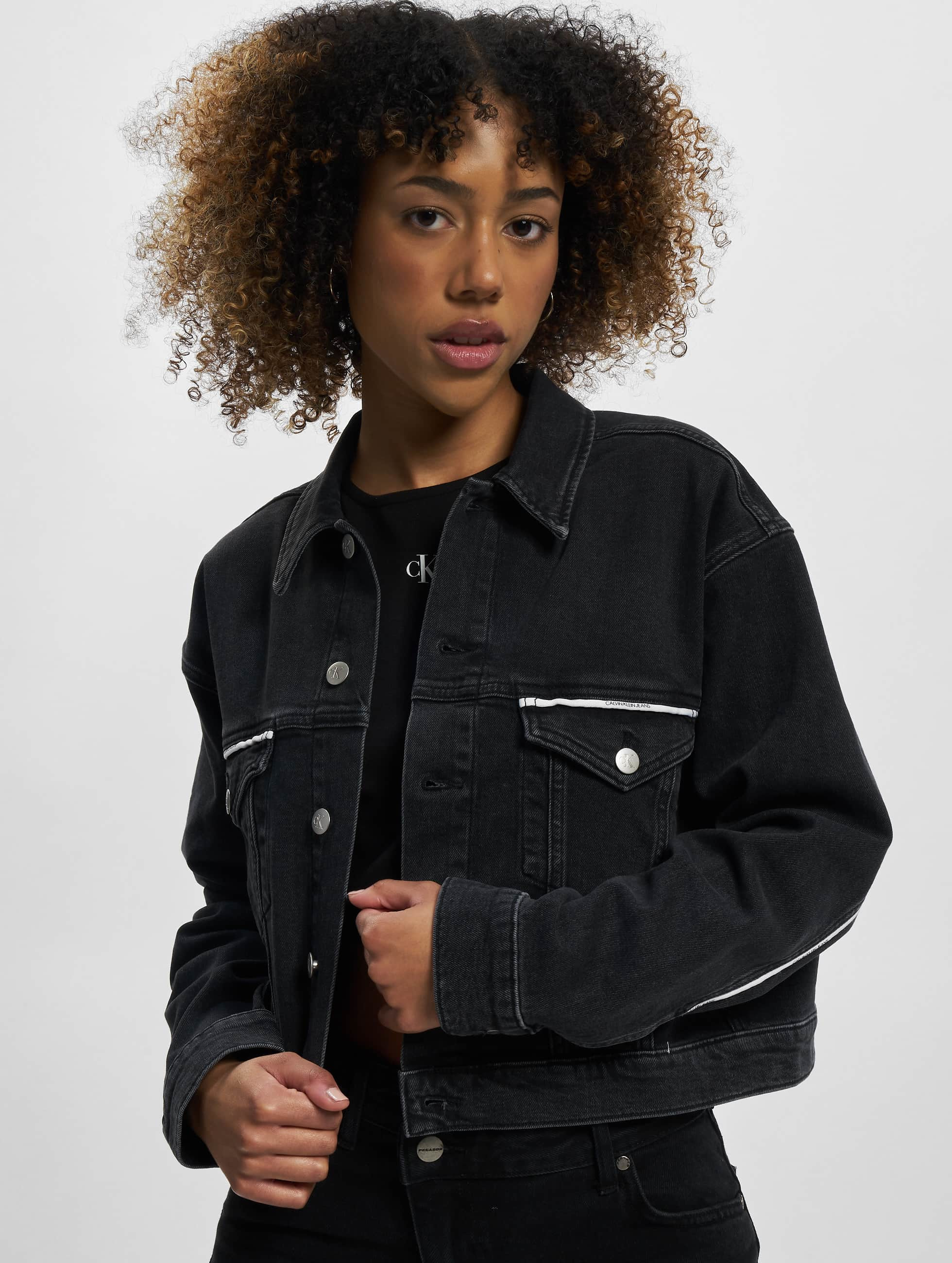Calvin Klein Jeans jas Spijkerjasjes Piping Detail in zwart 970844