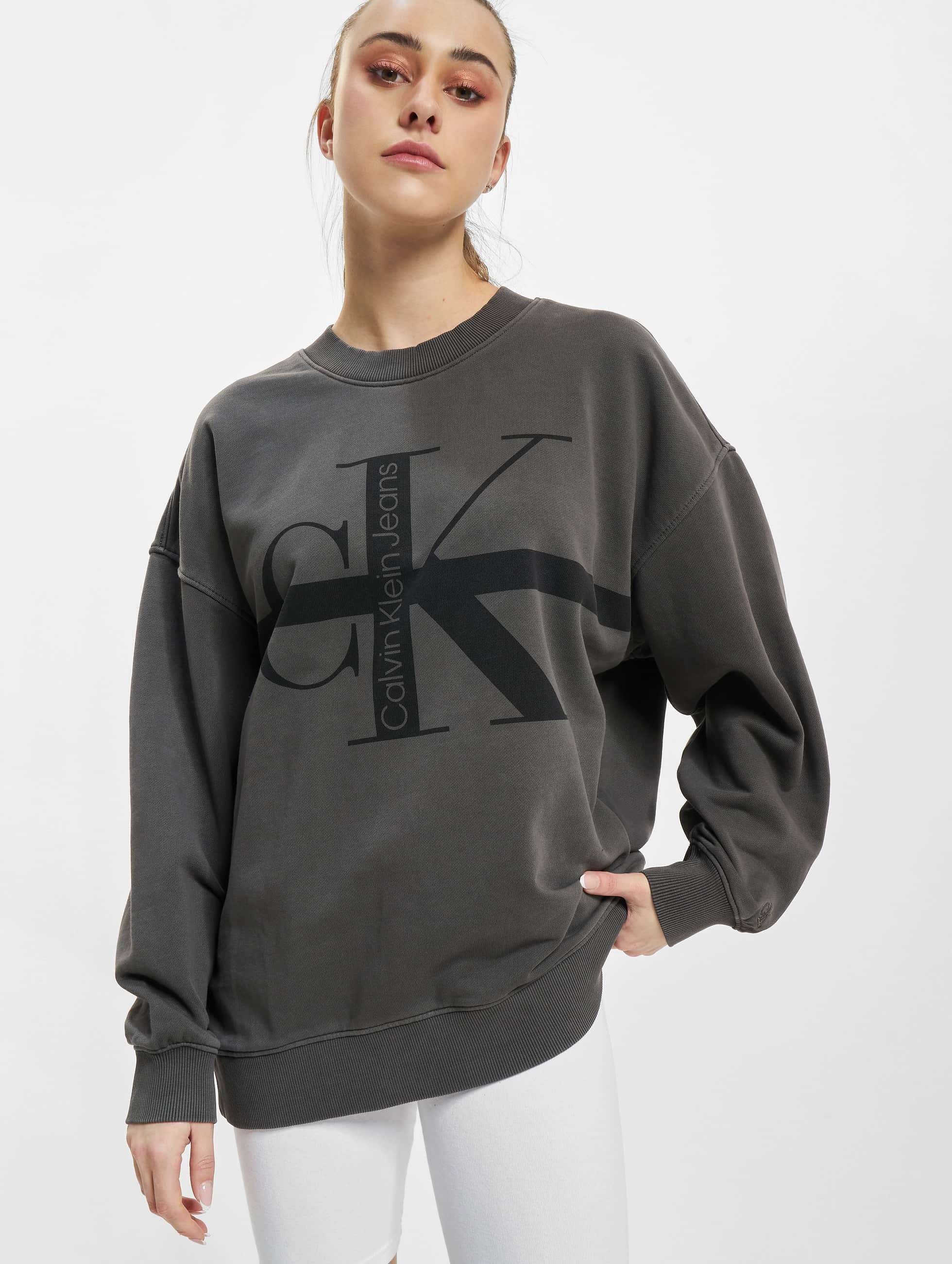 Calvin Klein Overwear / Pullover Stripe Monologo Washed in grey 971043