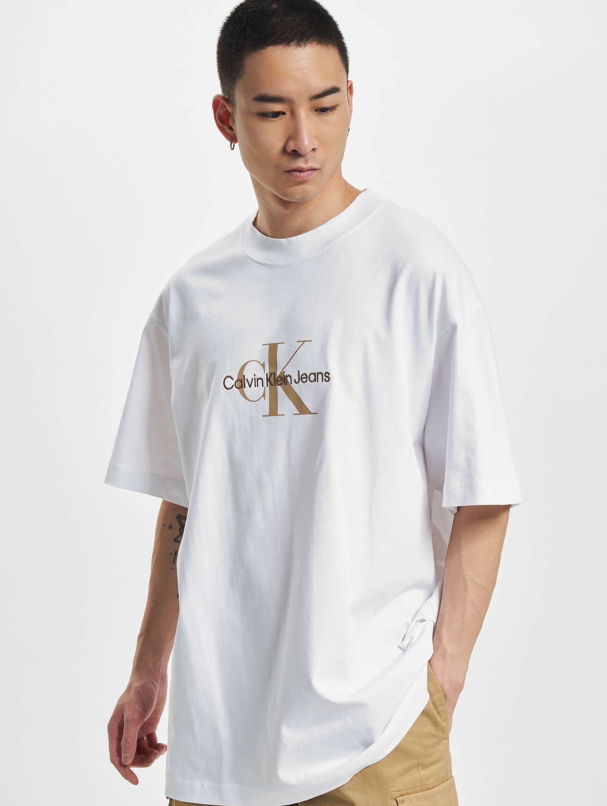 Calvin Klein Overwear / T-Shirt Archival Monologo Oversized in white 971419