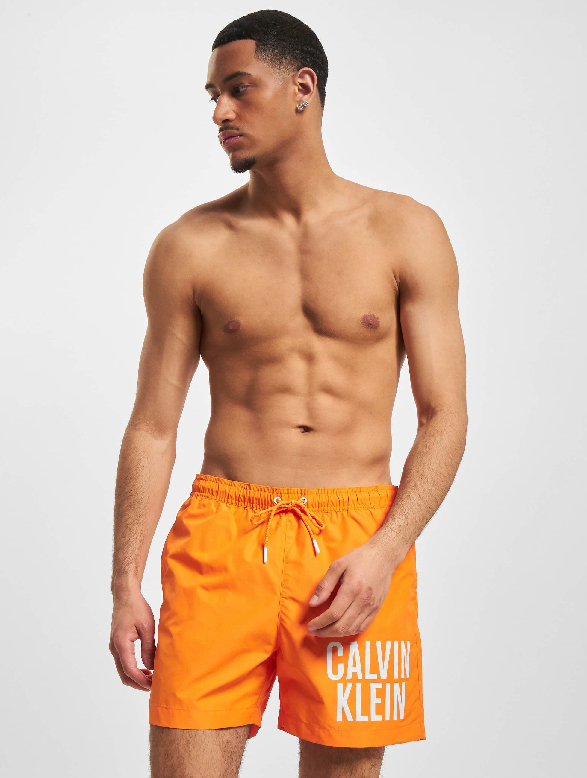 Pittig Korea Tekstschrijver Calvin Klein Ondergoed / Badmode / Zwembroek Medium Drawstring in oranje  986556
