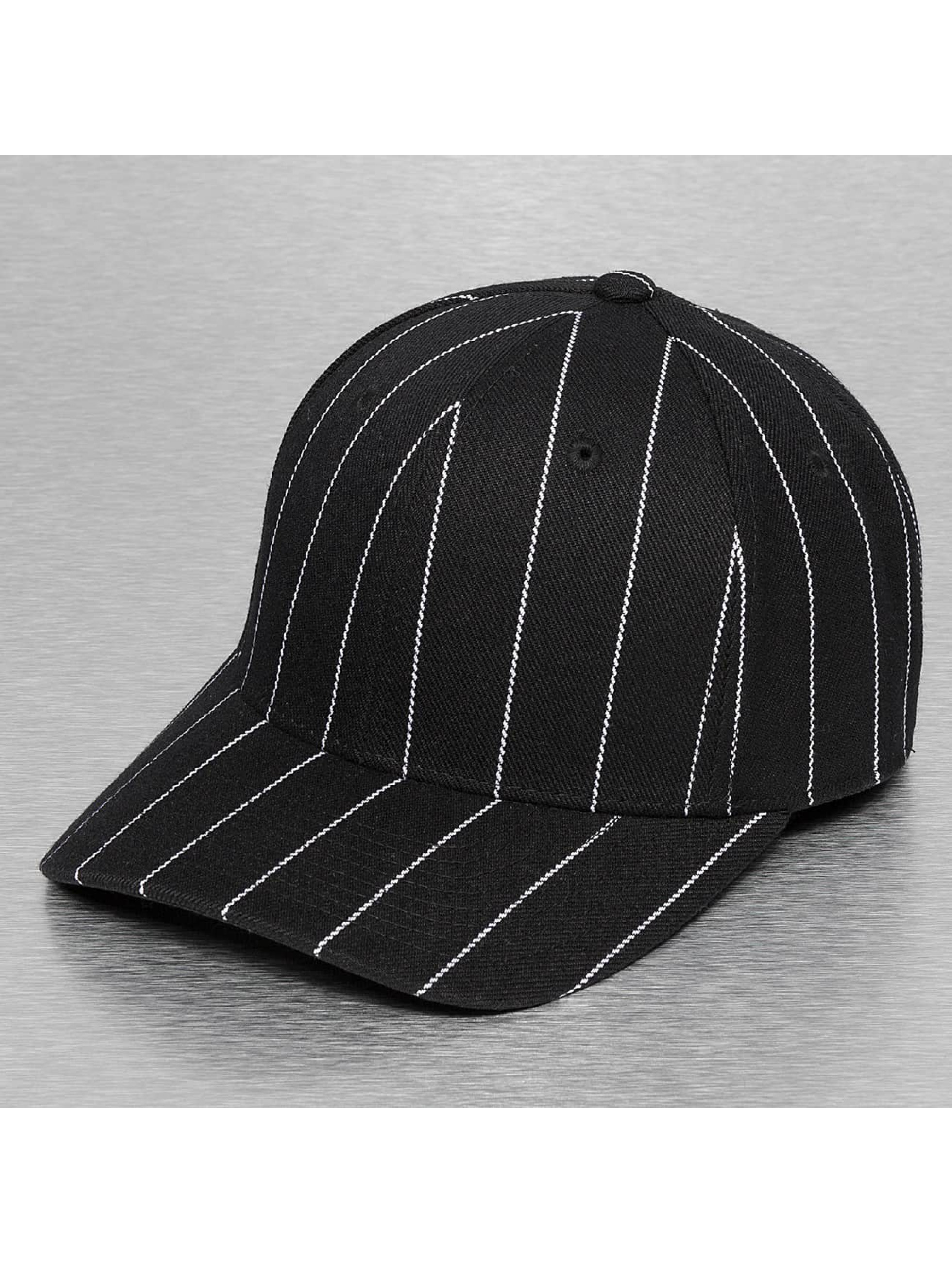 Cap Crony Cap / Fitted Cap Pin Striped in zwart