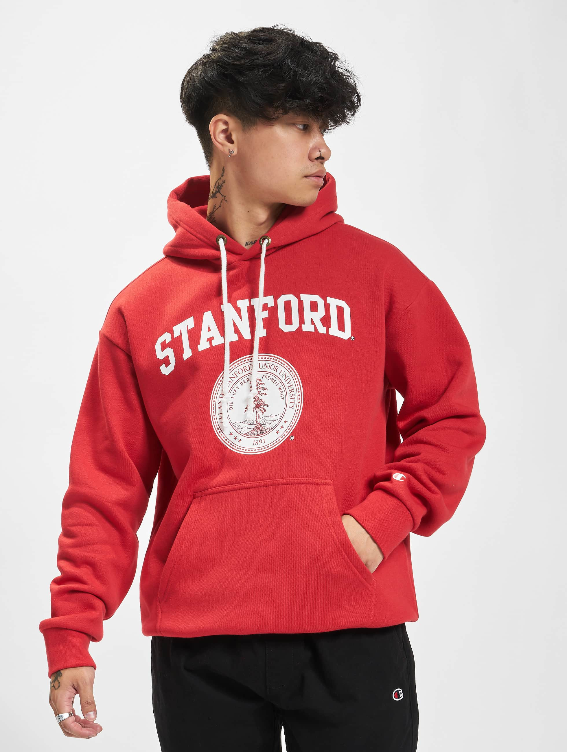 Overwear / Hoodie College in red 941638