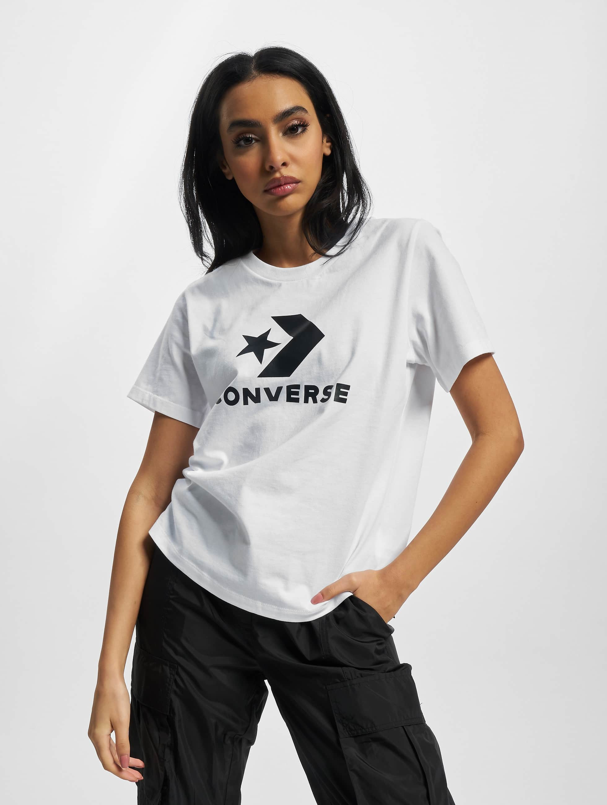 Boekhouder in het geheim de wind is sterk Converse bovenstuk / t-shirt Star Chevron Core in wit 973726