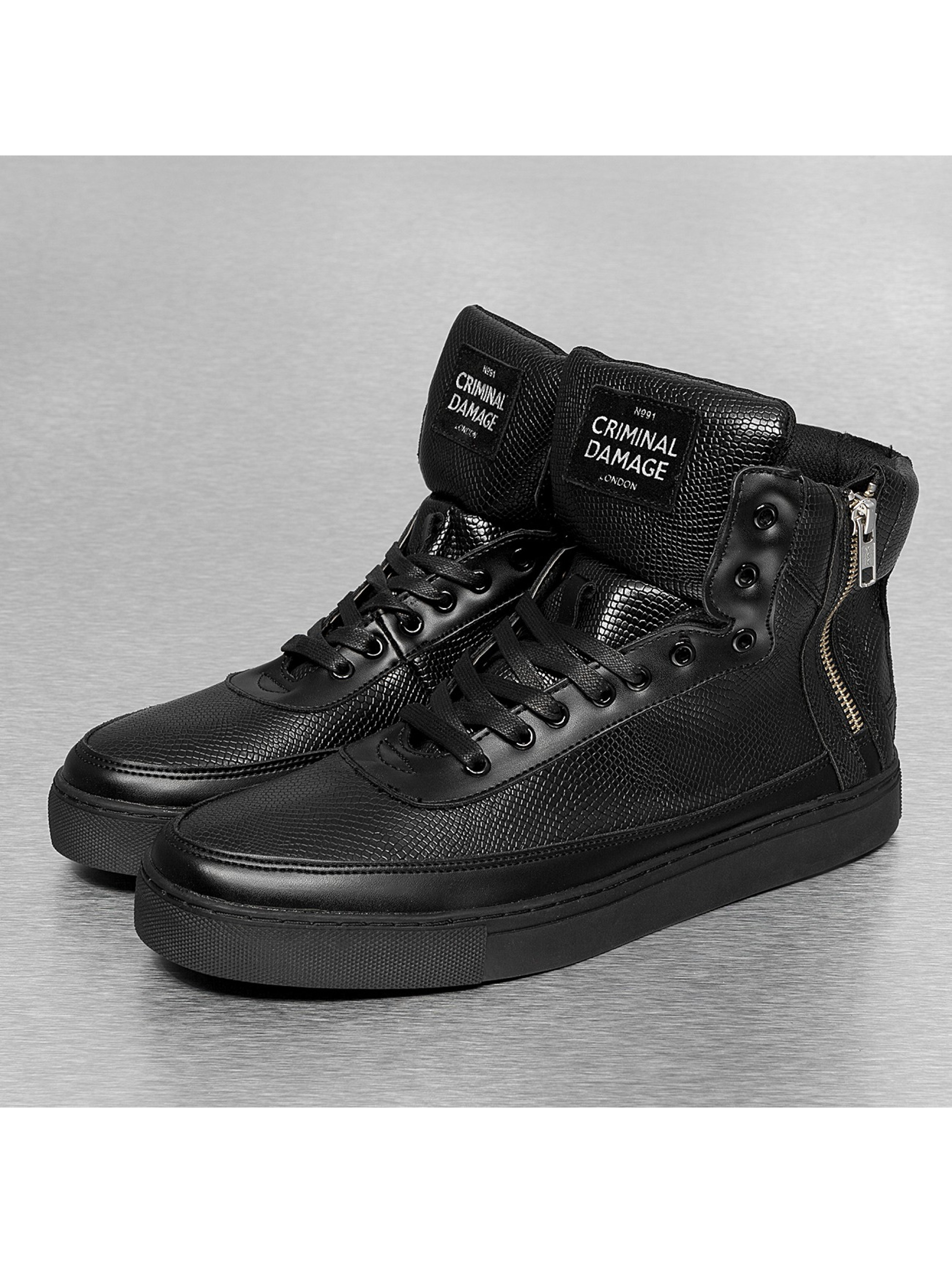 Criminal Damage Chaussures / Baskets Python Mid Top en noir