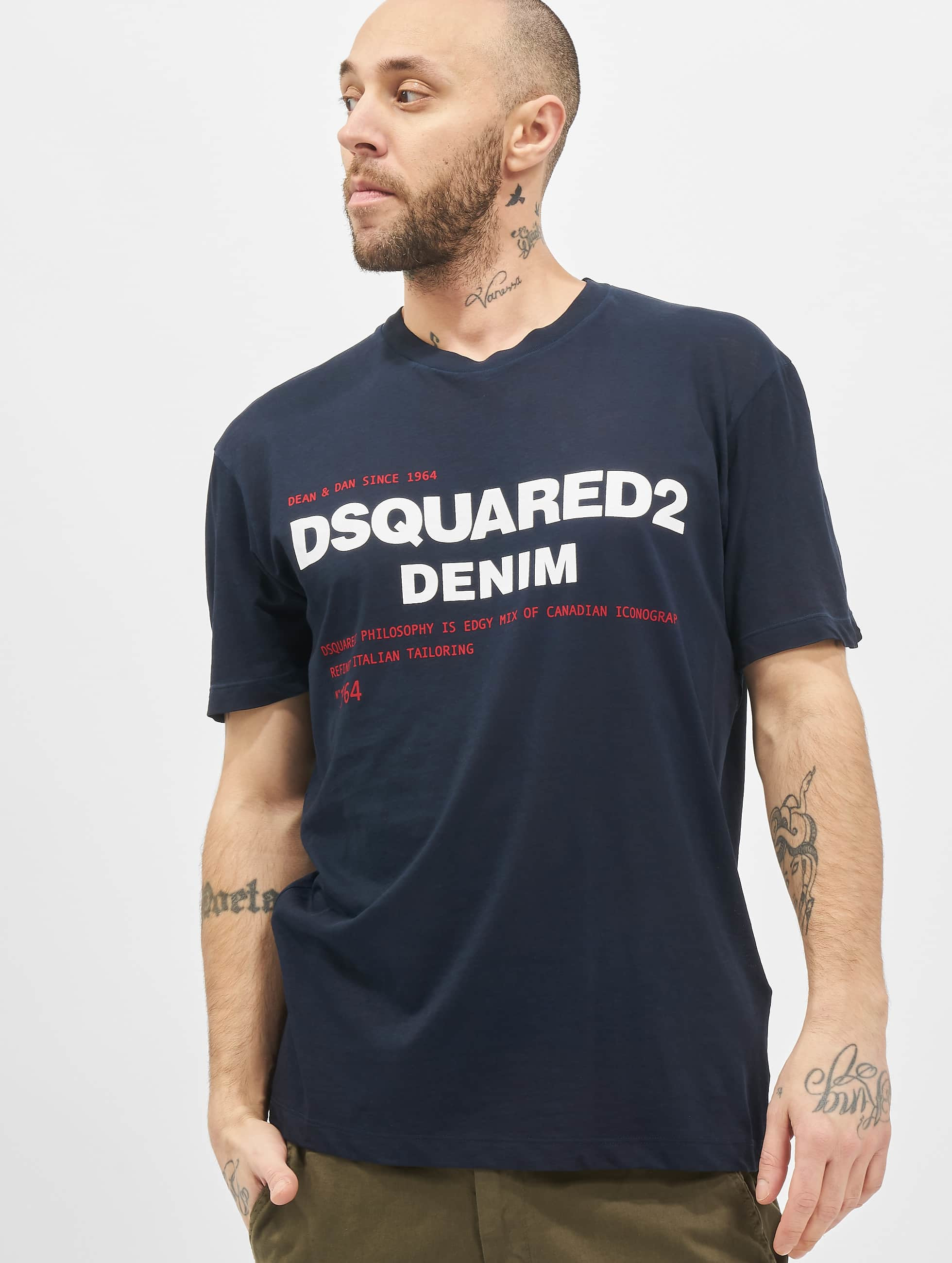 spons Gelijkwaardig hervorming Dsquared2 bovenstuk / t-shirt Denim in blauw 796489