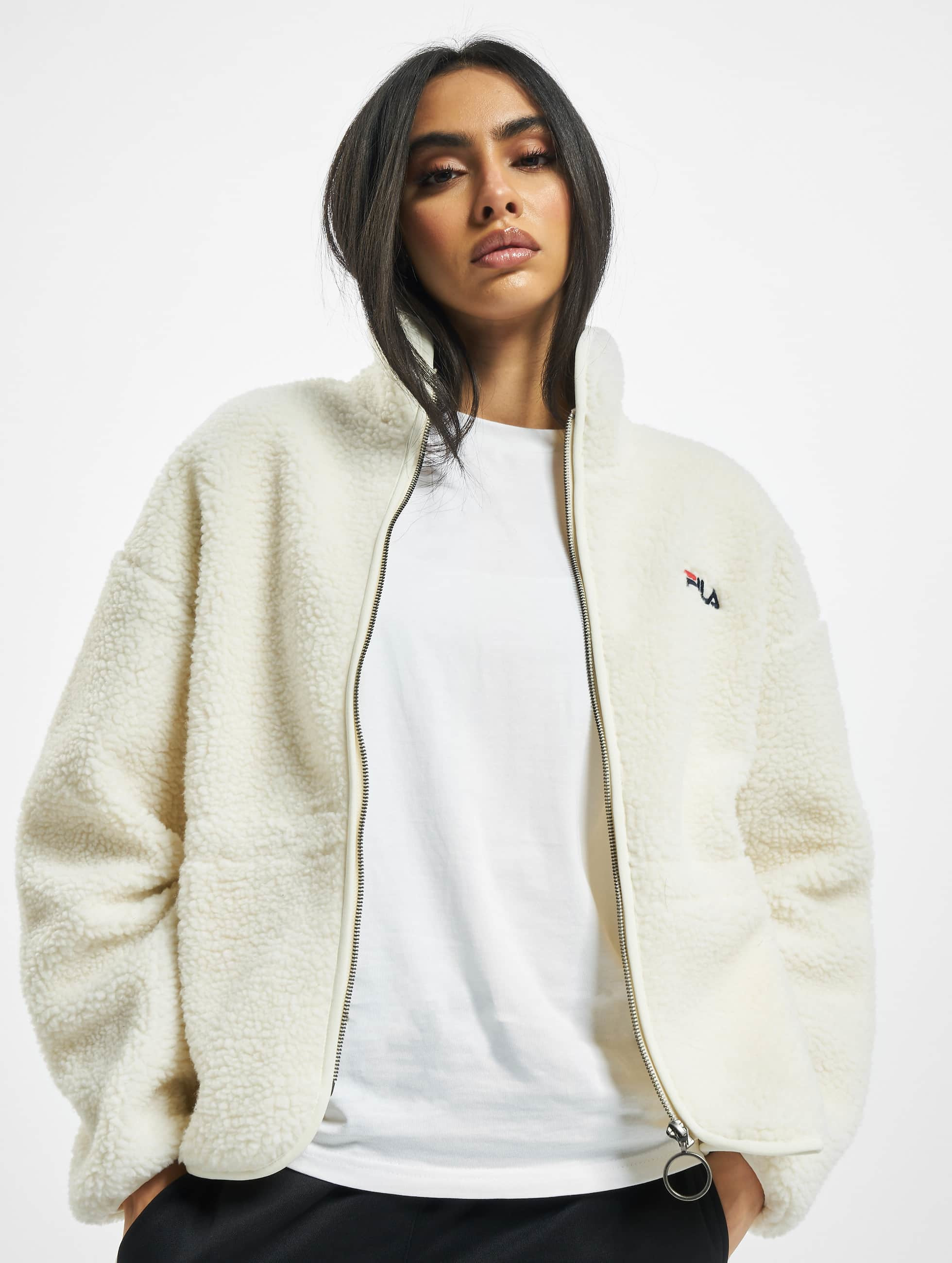 vleet adelaar Appartement FILA jas / Zomerjas Bianco Sari Sherpa Fleece in wit 777767