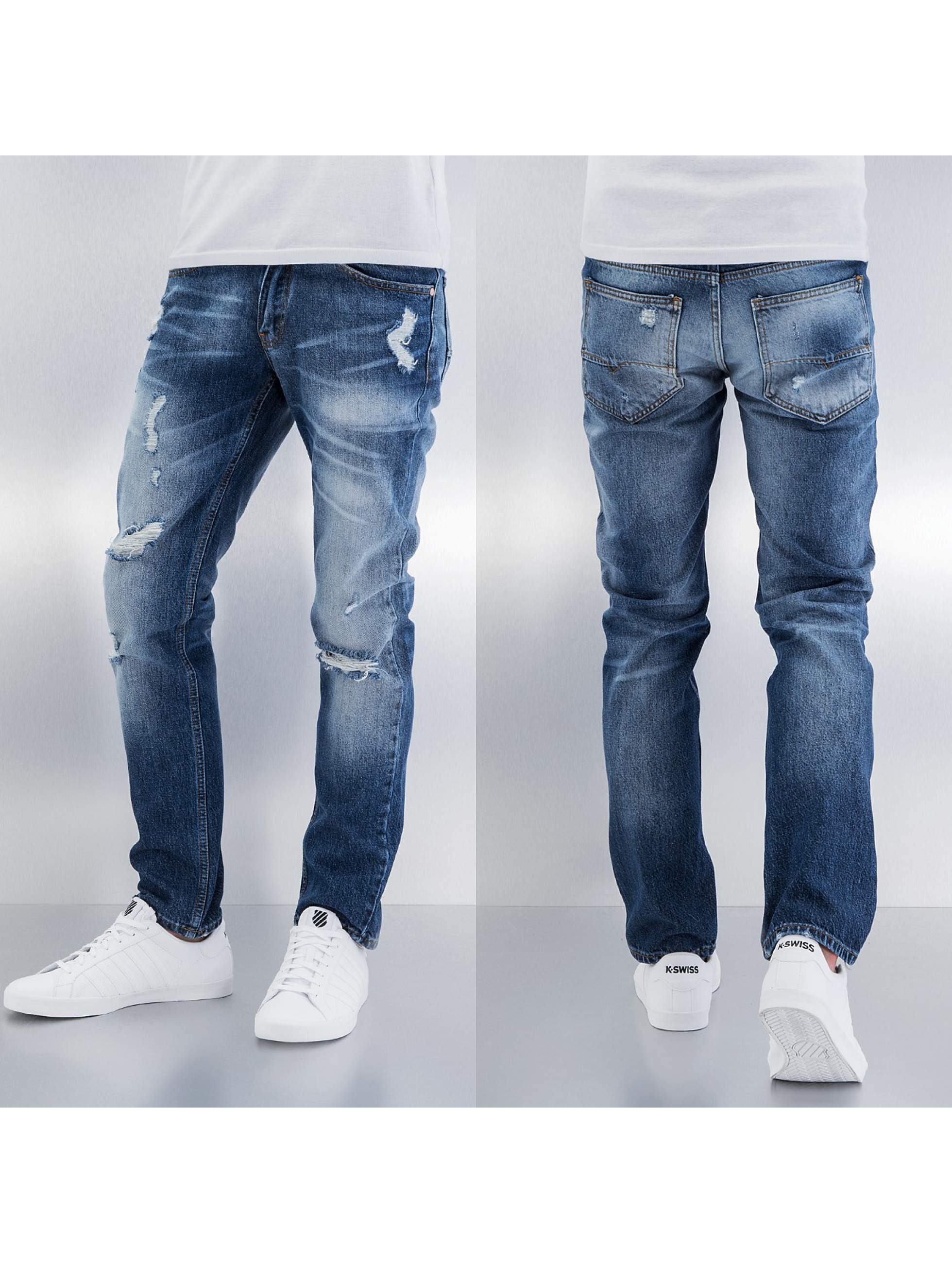 Jean / Jeans Straight Fit Tommy en bleu