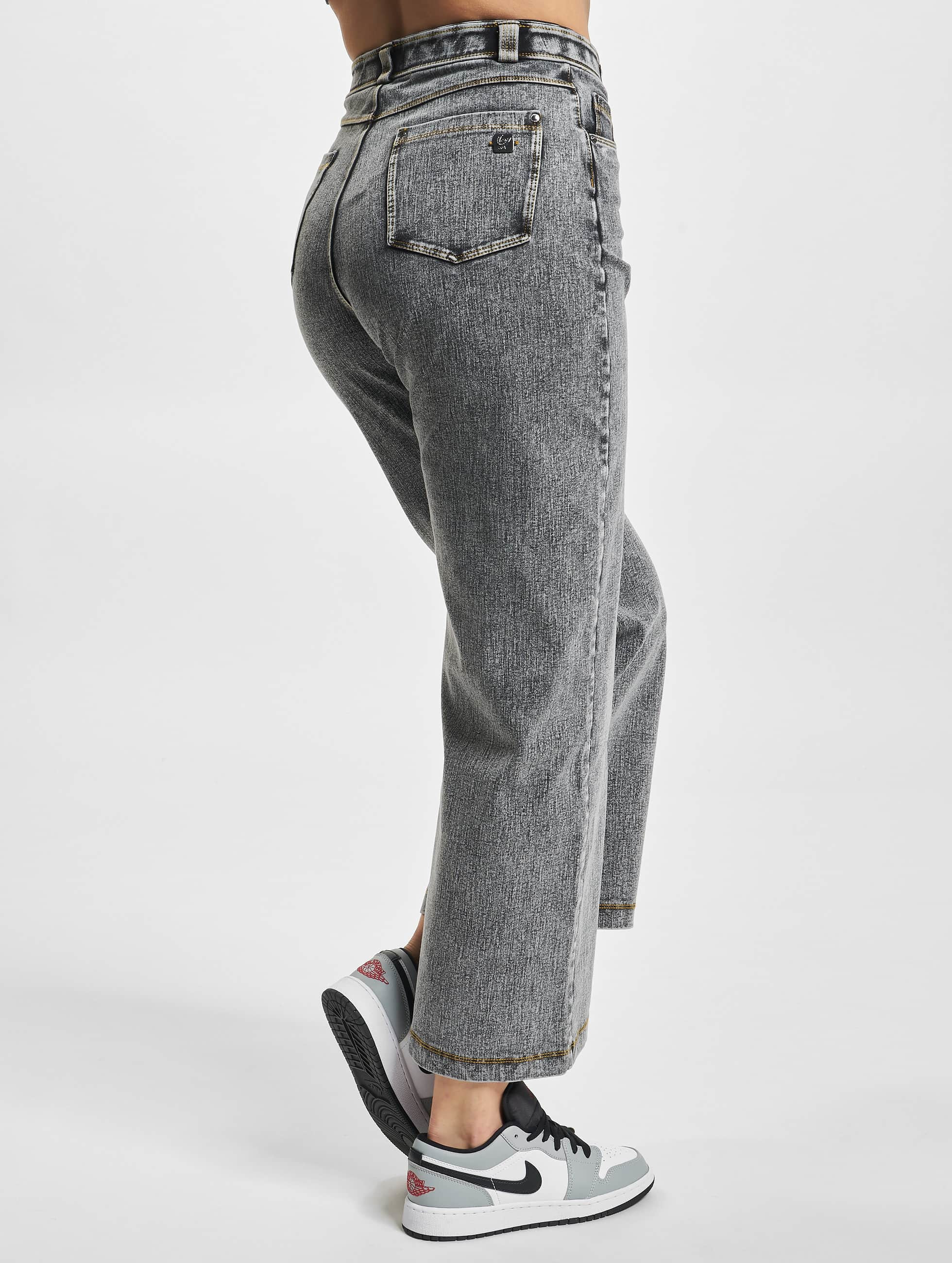 Bouwen Superioriteit Natte sneeuw Freddy Jeans / Loose fit jeans High Waist Wide Leg - Washed Denim in grijs  947816