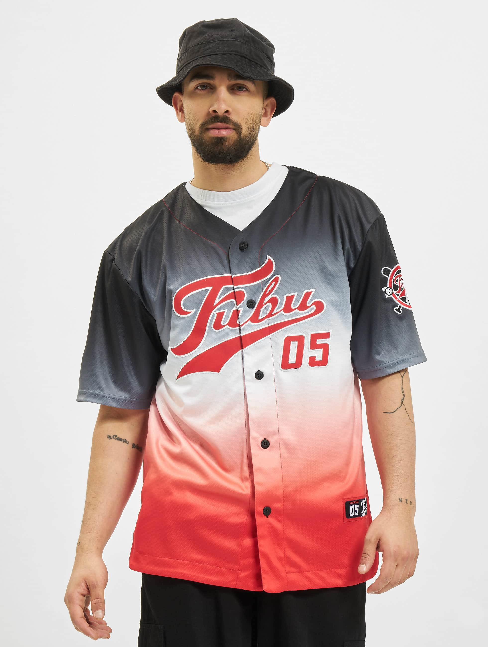Fubu Ropa superiór / Camisa Baseball Jersey Gradient en negro