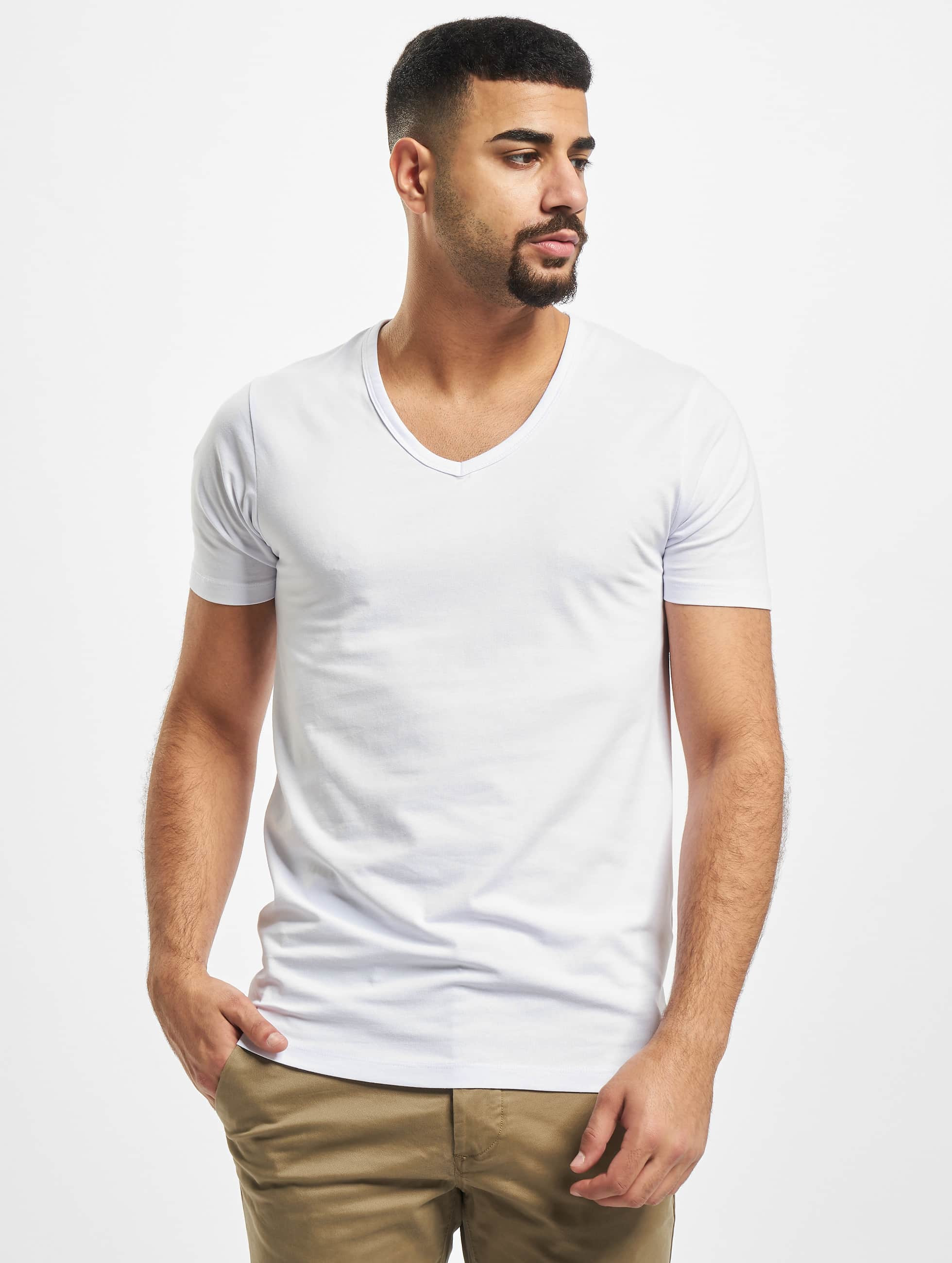 Jack & Jones Haut / T-Shirt Core Basic V-Neck en blanc