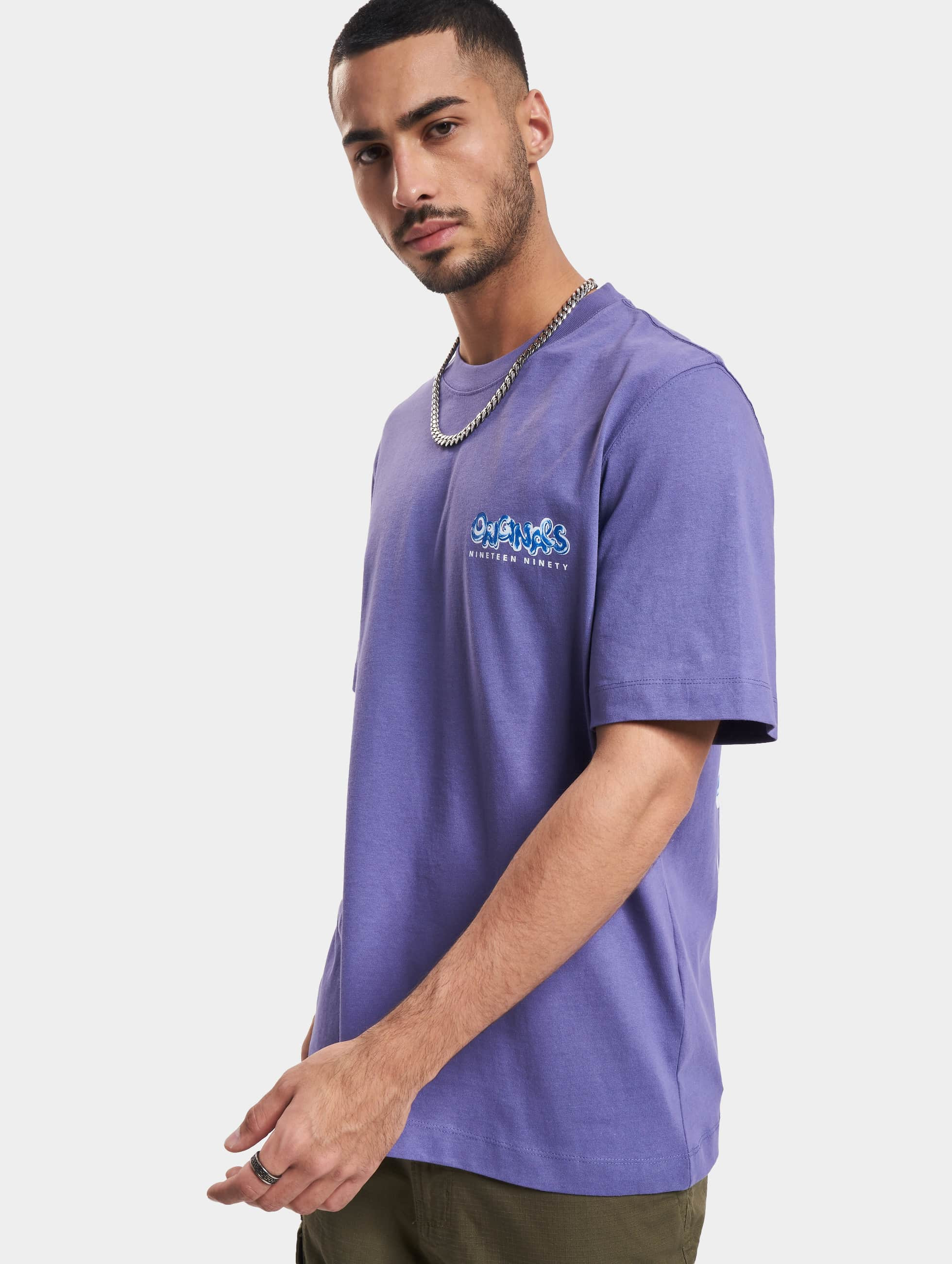 Jack & Jones Overwear / T-Shirt Wavetext Crew Neck in purple 1013169