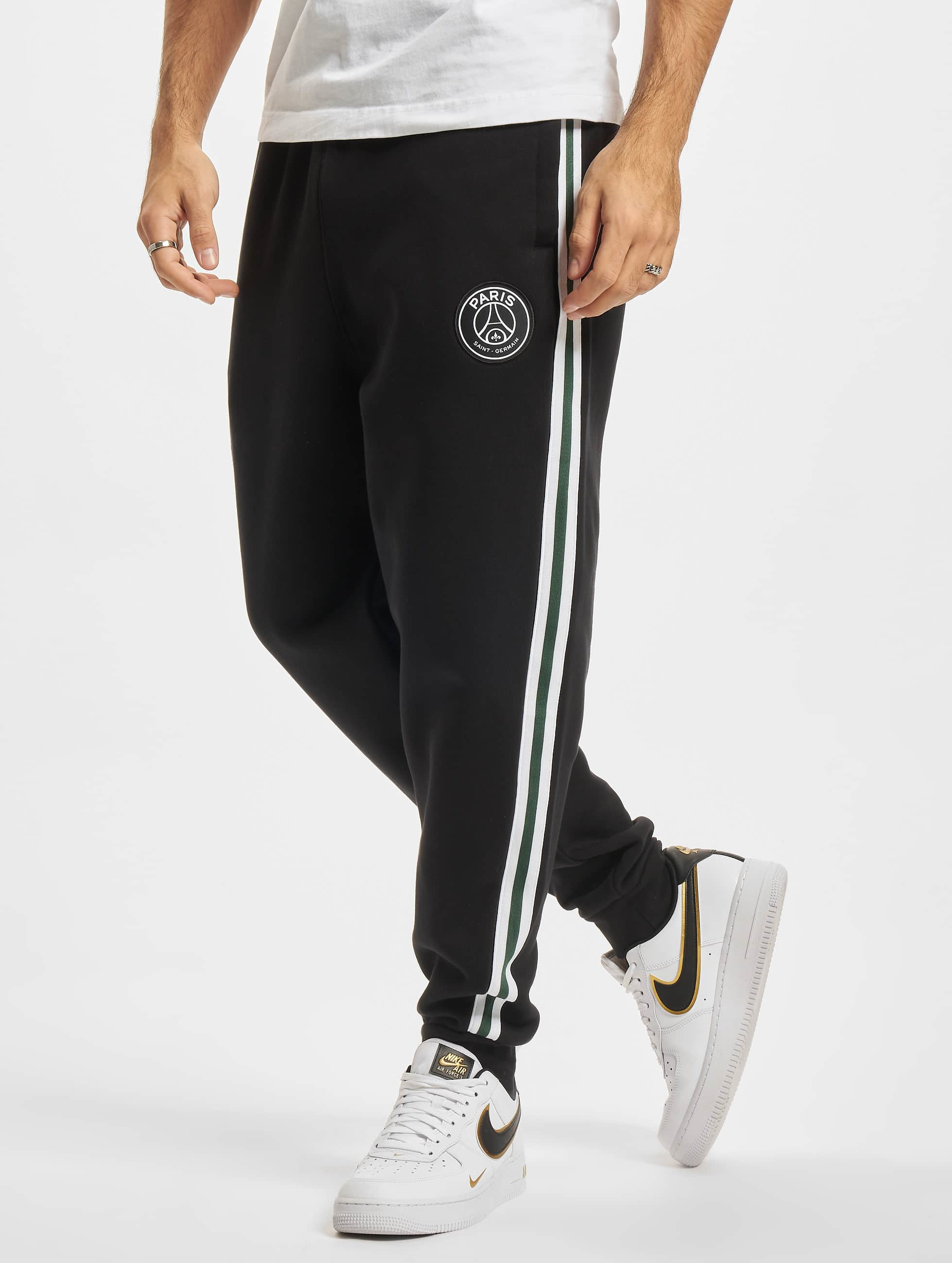 jordan x psg black cat fleece joggers