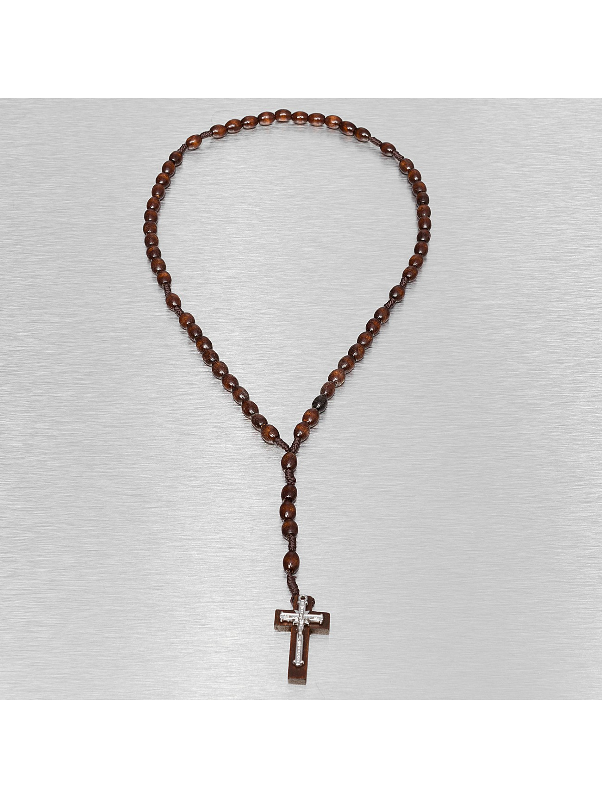 Kaiser Jewelry Accessoires / ketting Wood Rosary in bruin