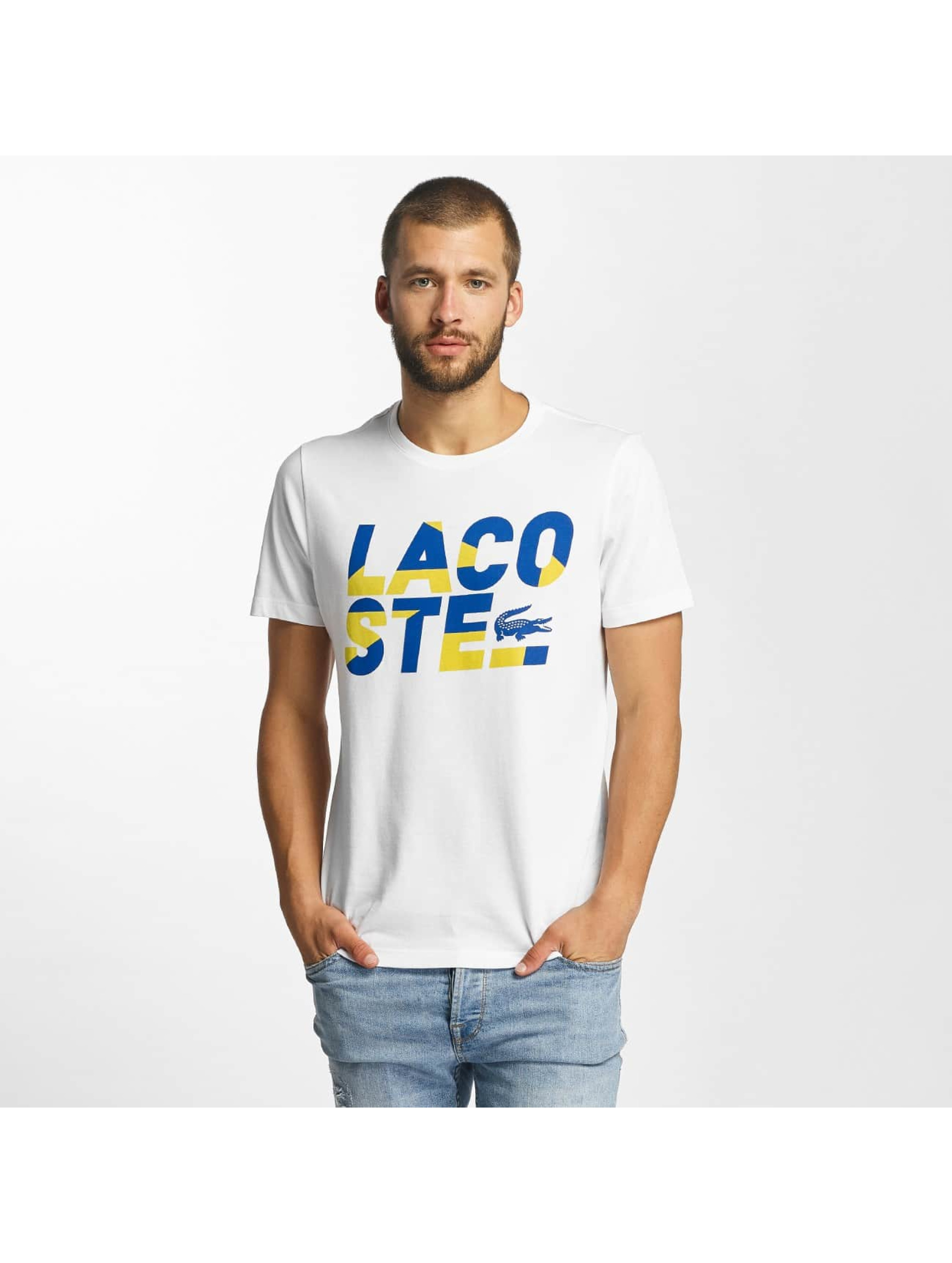 T-Shirt Lacoste Classic Kroko en blanc