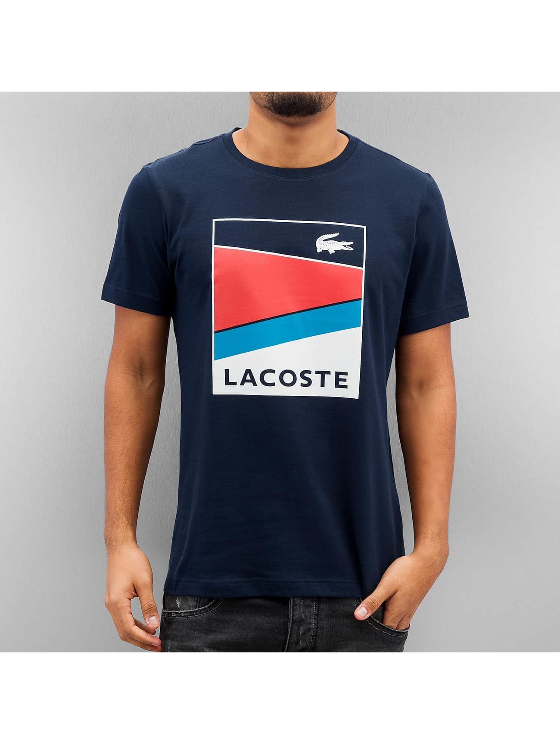 Lacoste Classic Haut / T-Shirt Training en bleu