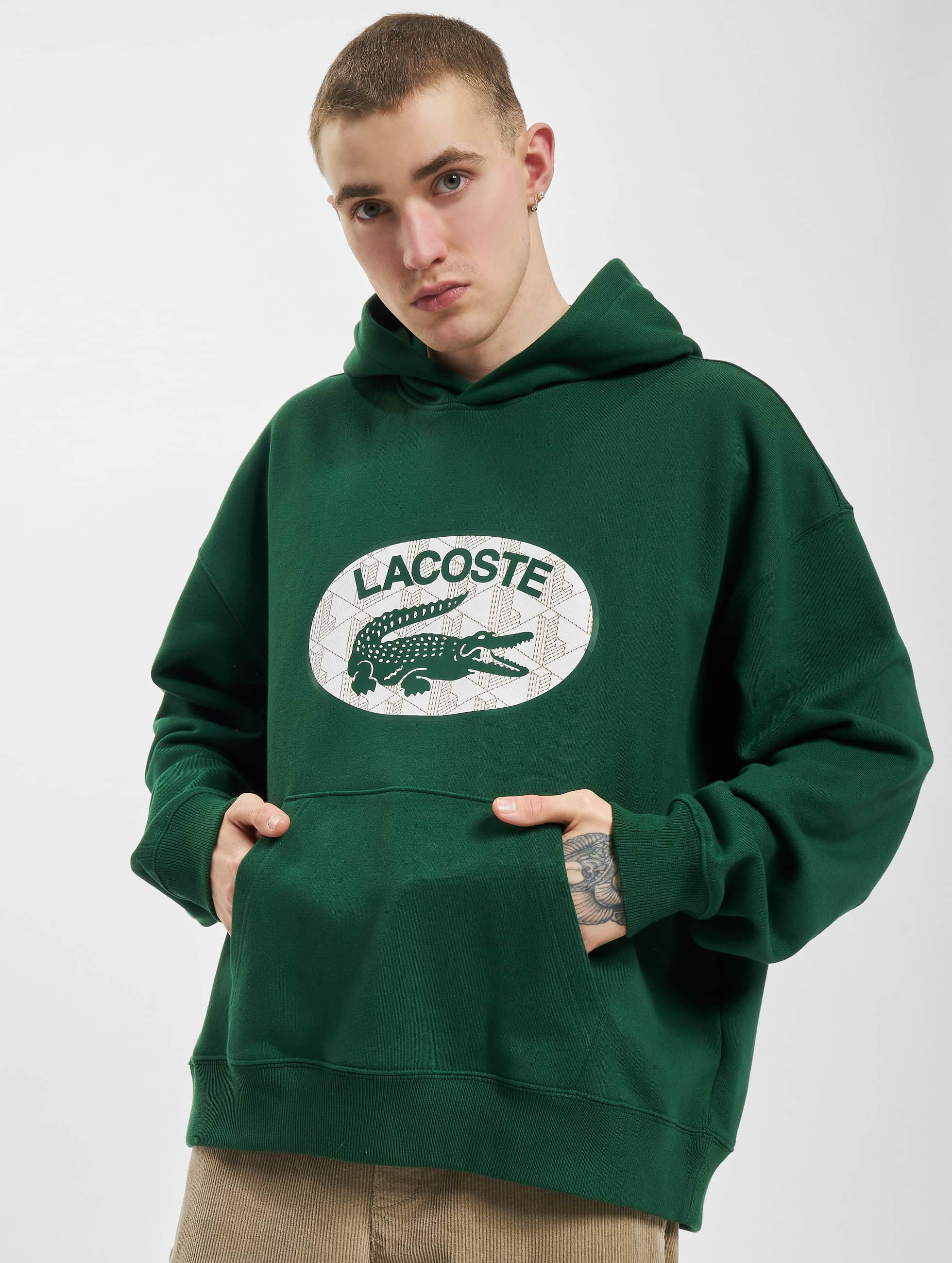 Lacoste Overwear / Hoodie Monogramm in green 973942