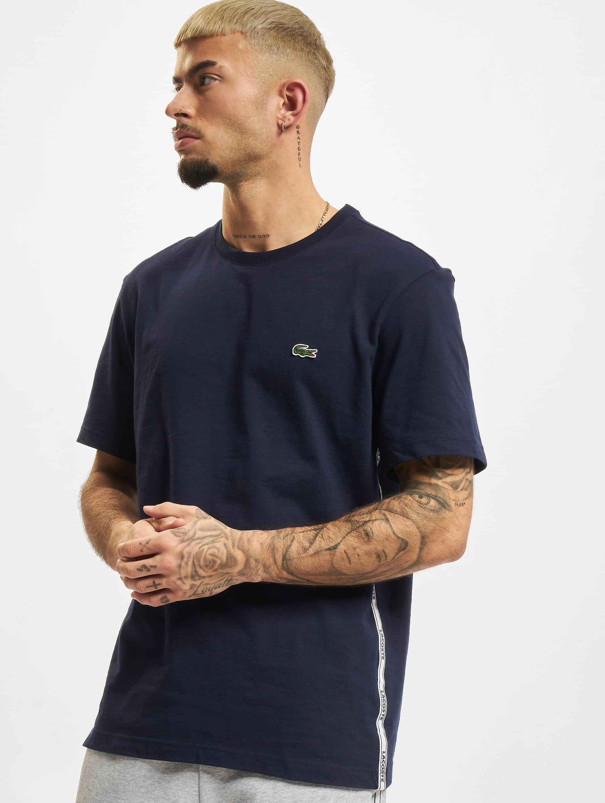 lacoste block tape t shirt