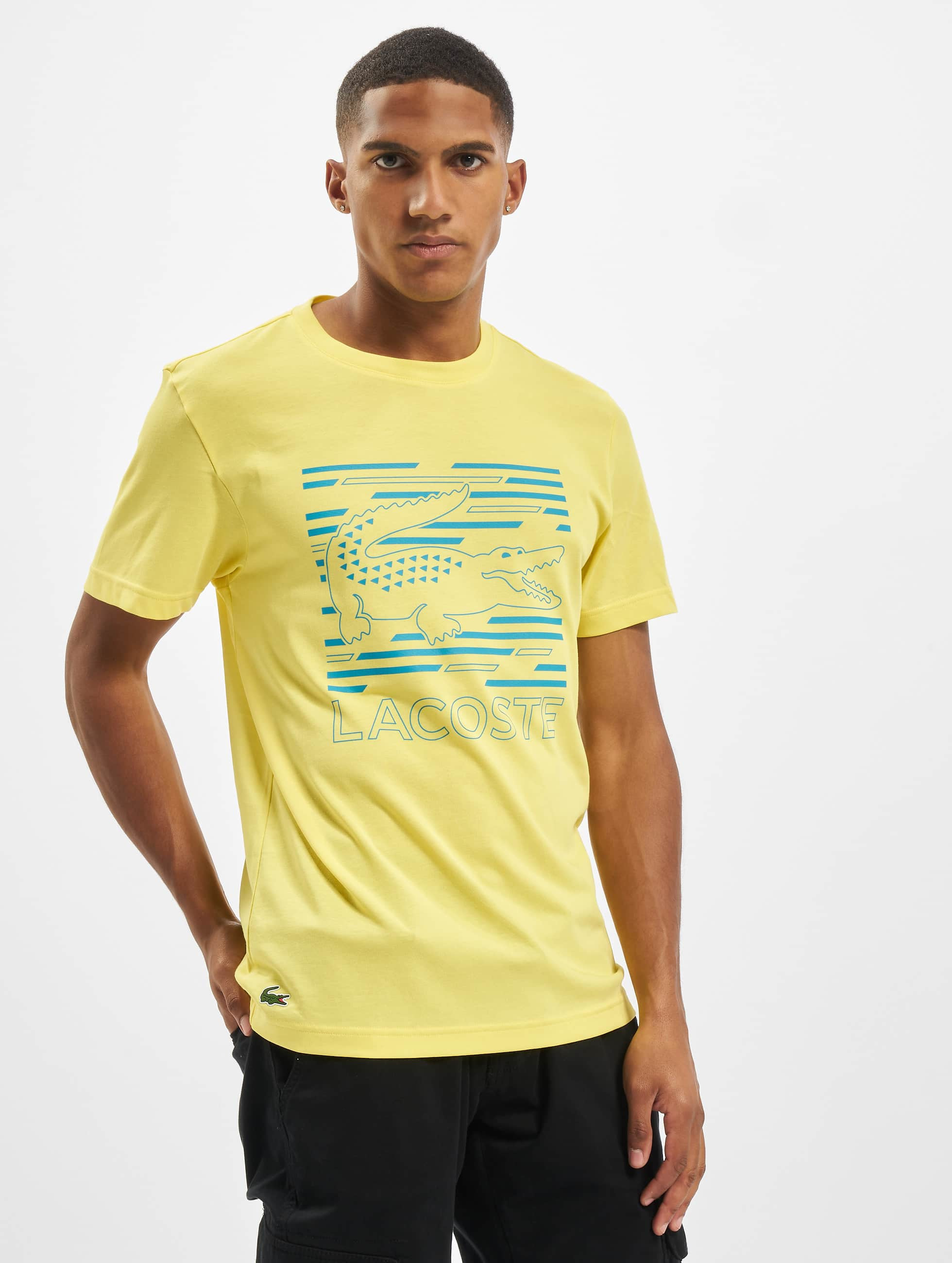 tee shirt jaune lacoste