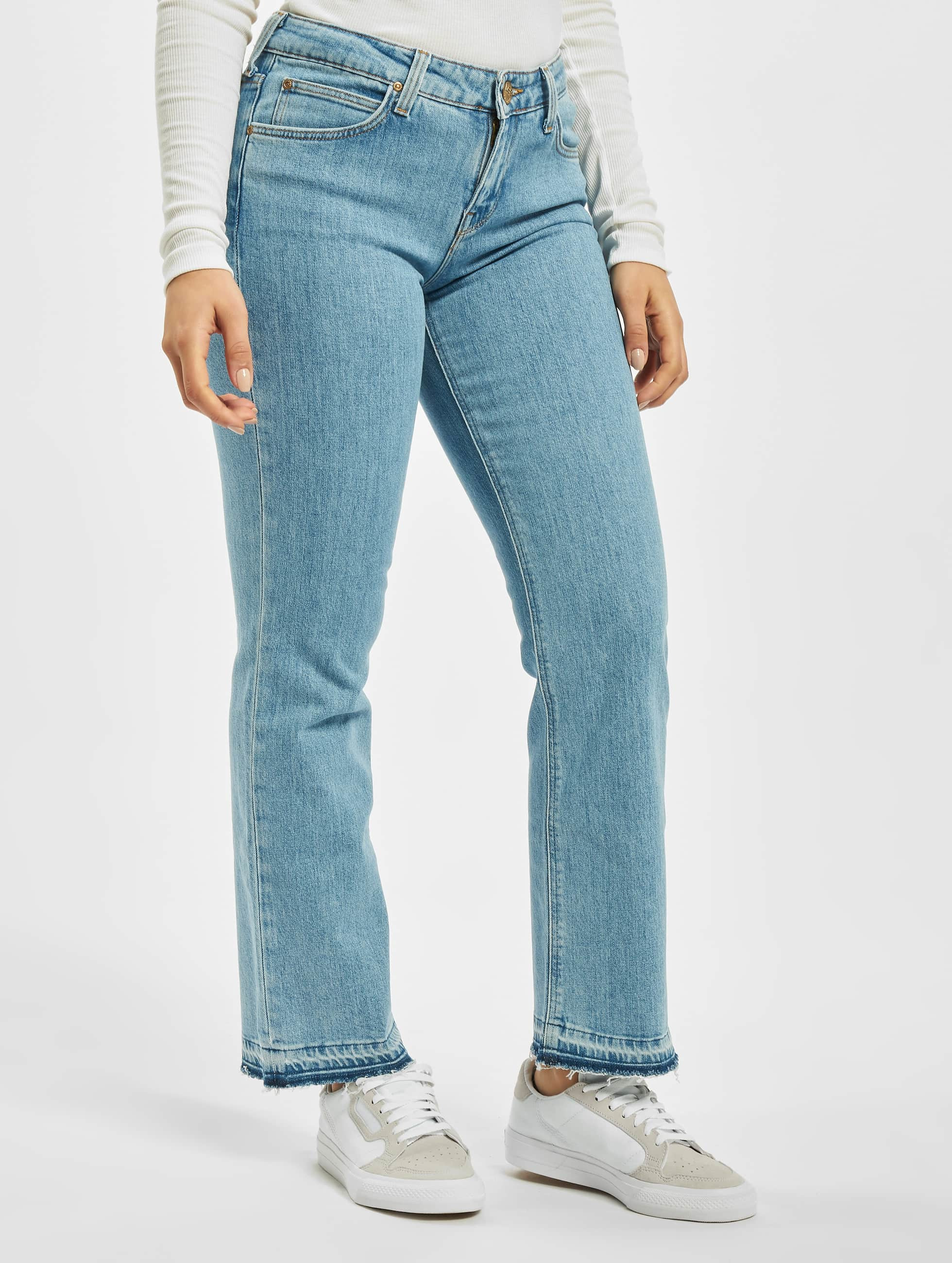 Lee Jean / Jeans Straight Fit Cropped Boot en bleu
