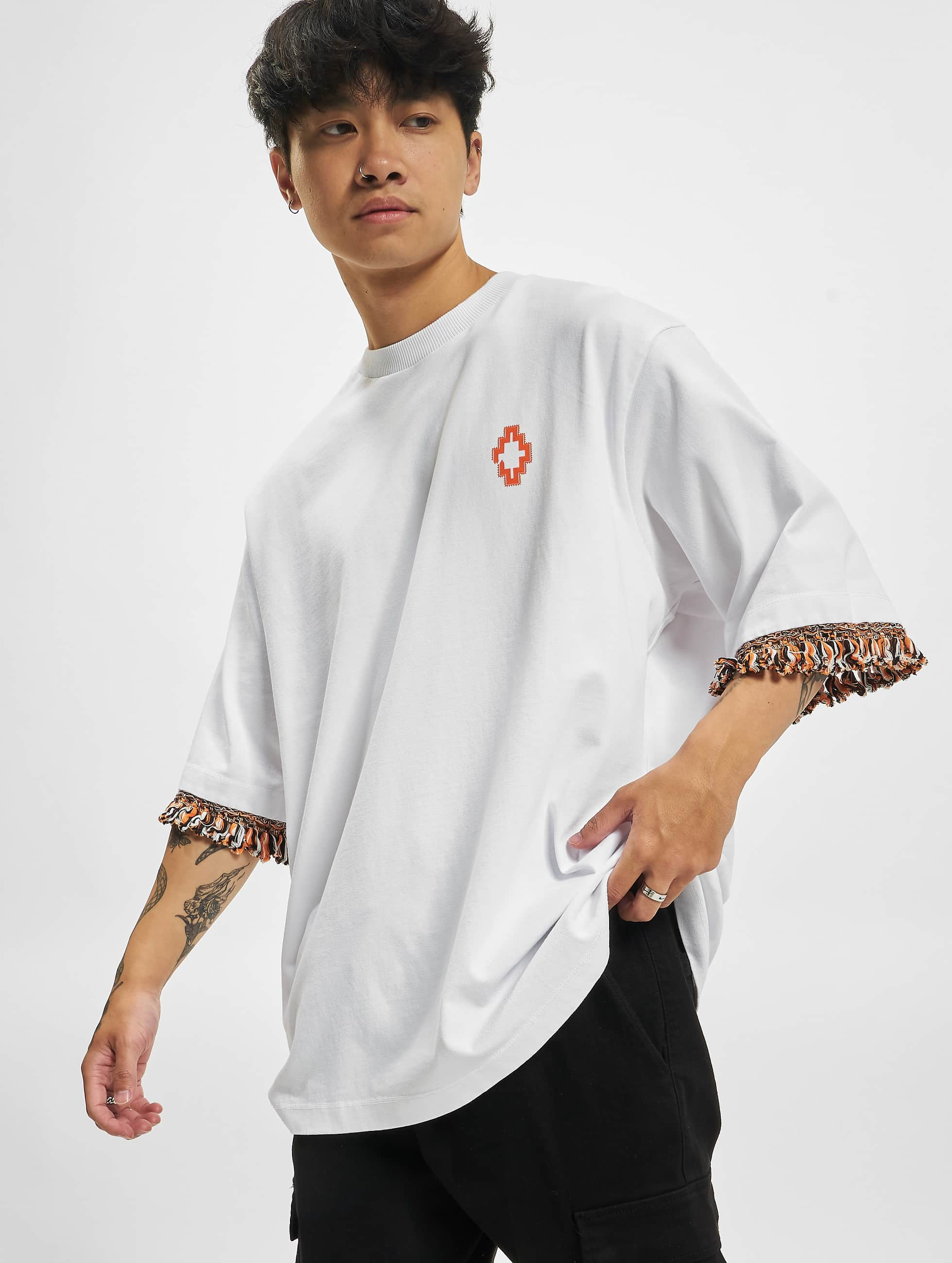 Burlon Overwear T-Shirt Fringes in white
