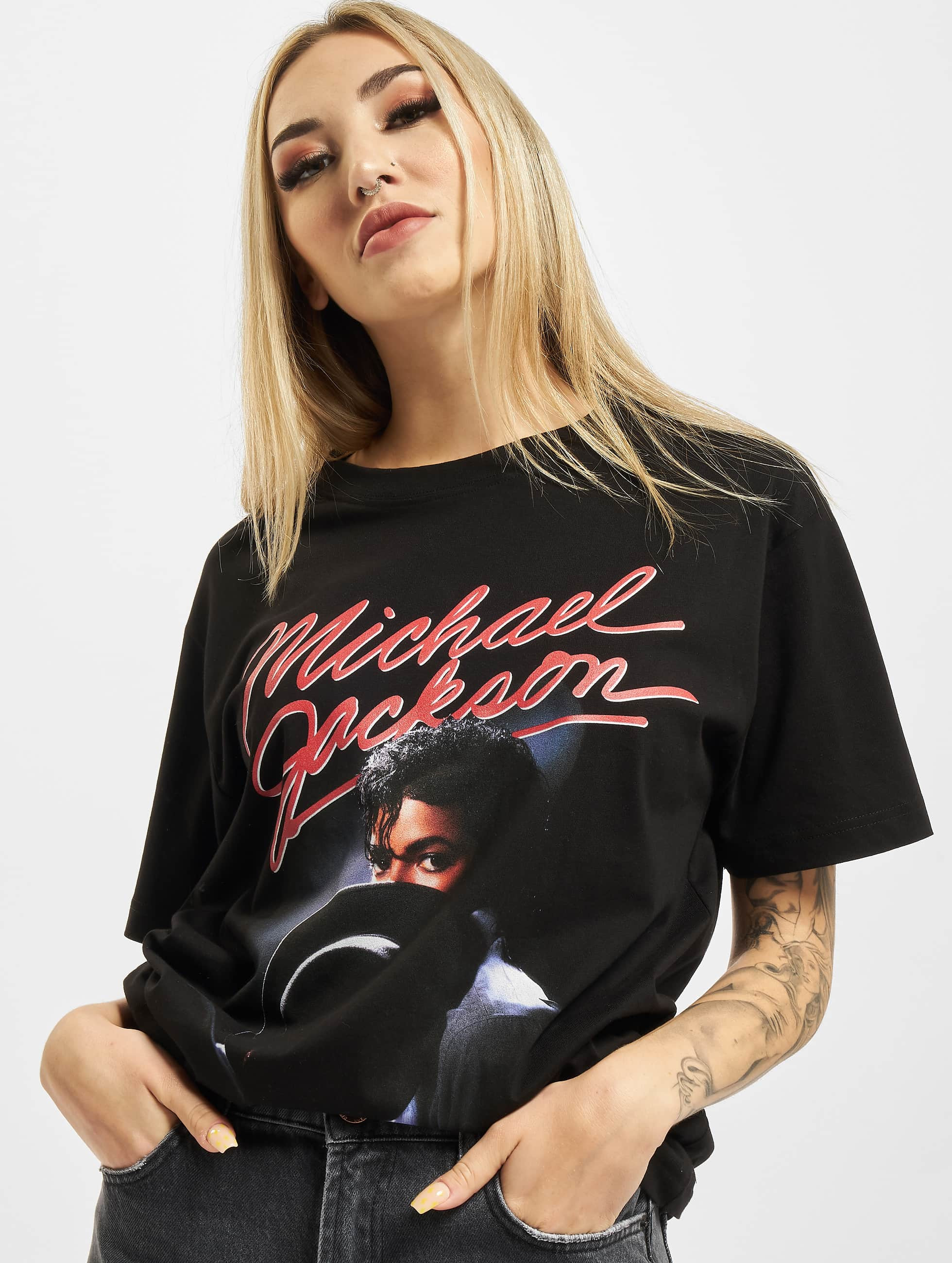 Merchcode Overwear / T-Shirt Ladies Michael Jackson in black 847300