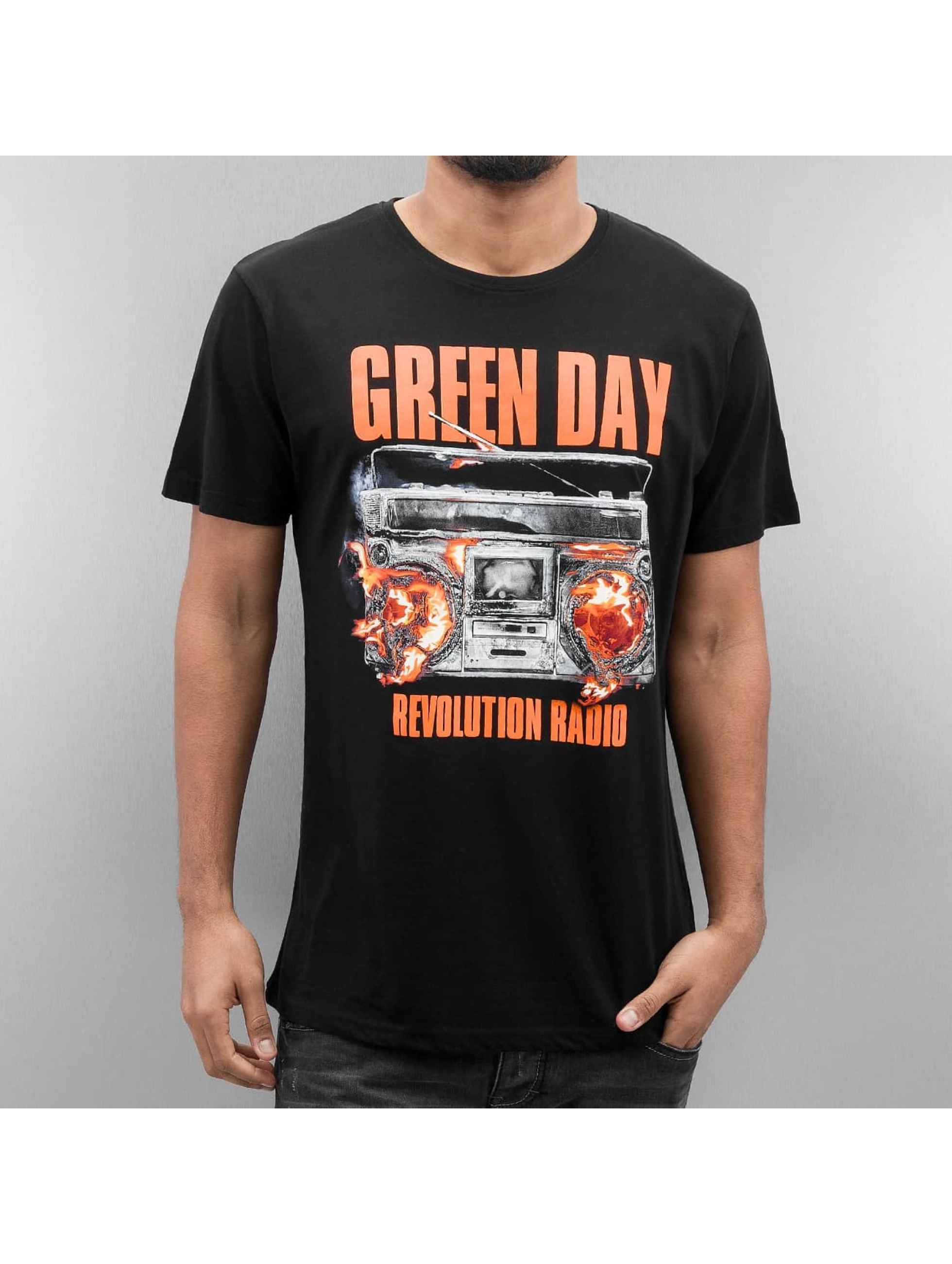 Merchcode Haut / T-Shirt Green Day Radio en noir