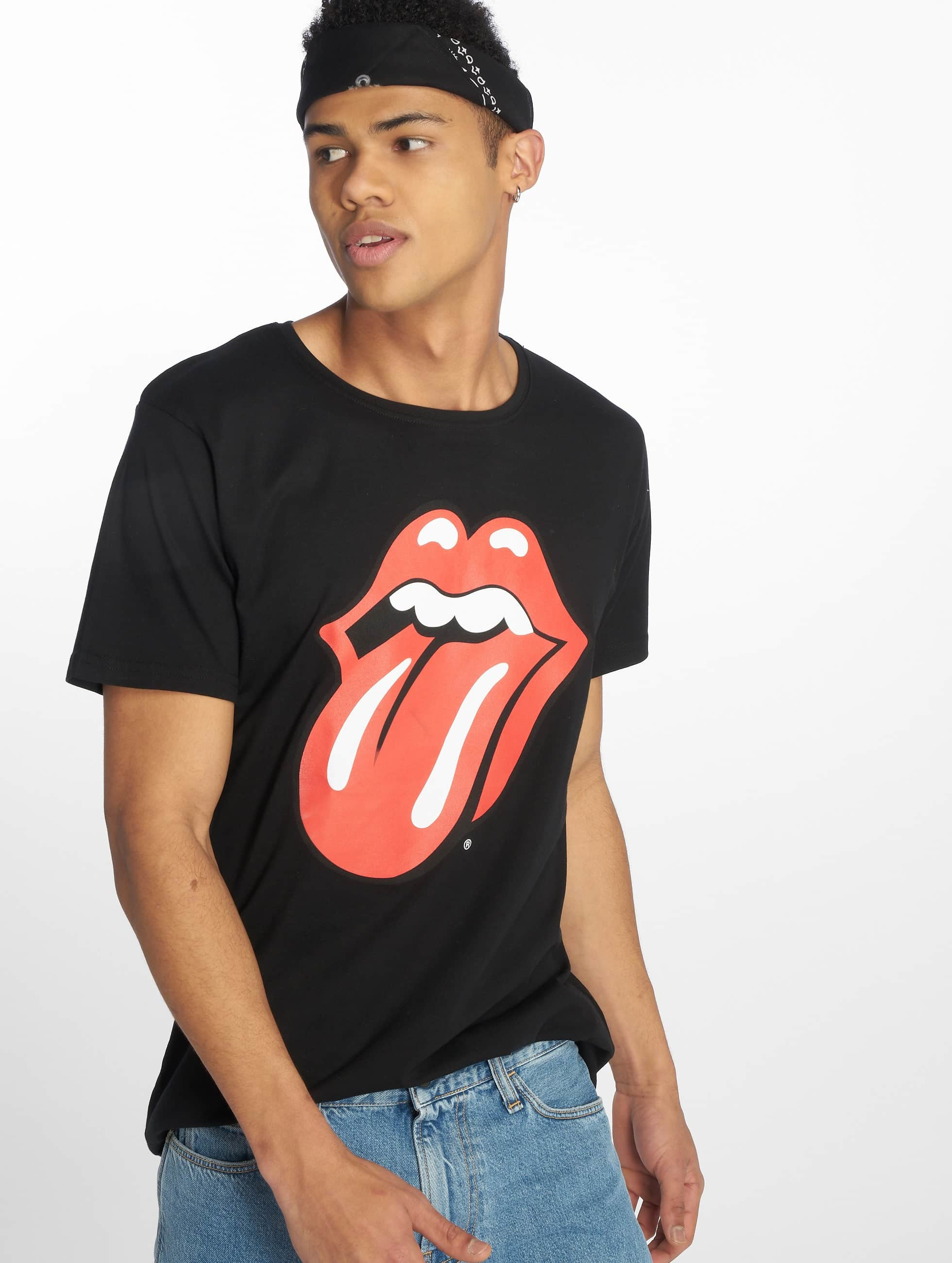 Merchcode Overdel / T-shirts Rolling Stones Tongue sort