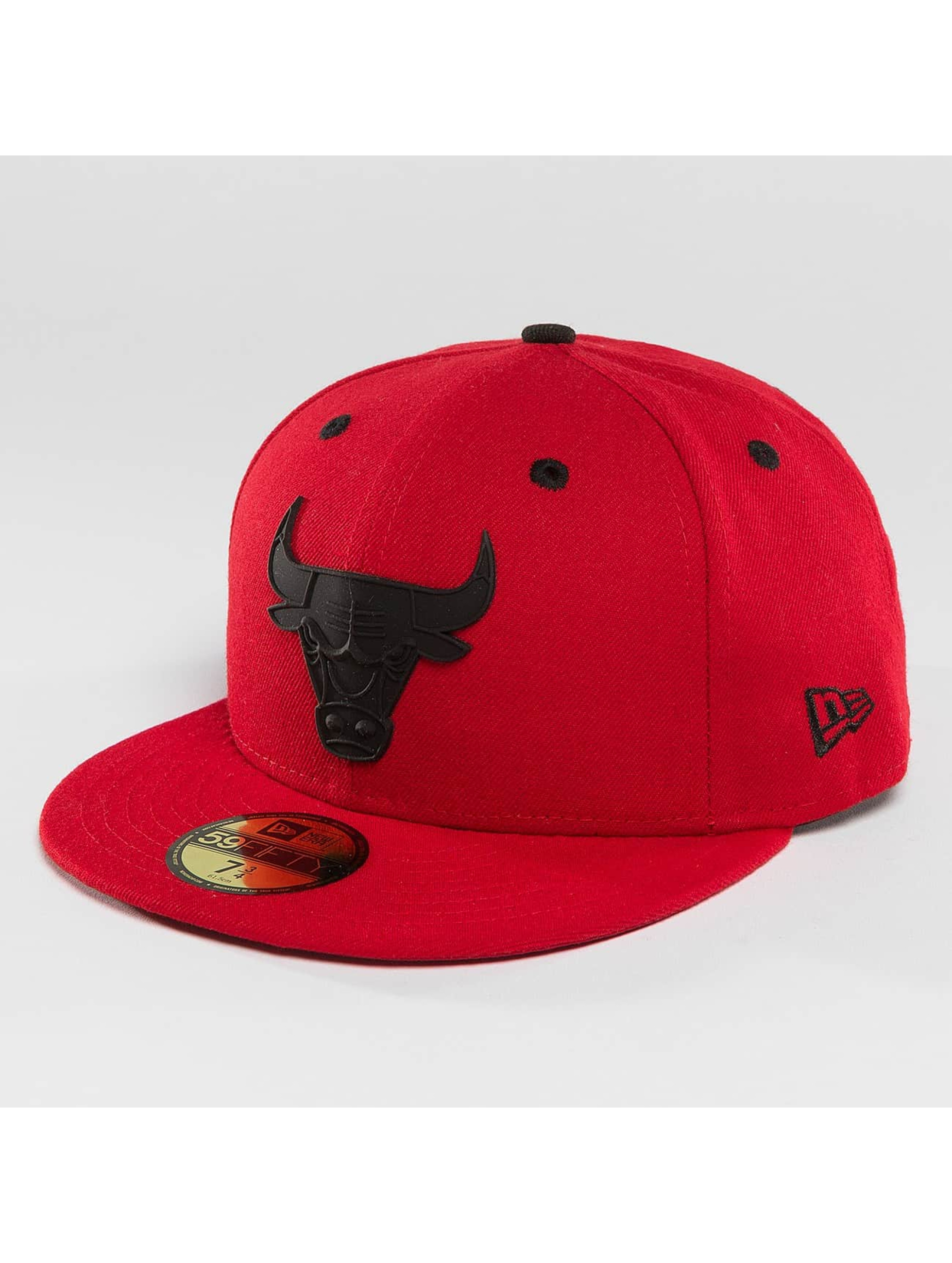 New Era Cap / Fitted Cap NBA Rubber Logo Chicago Bulls 59Fifty in rood