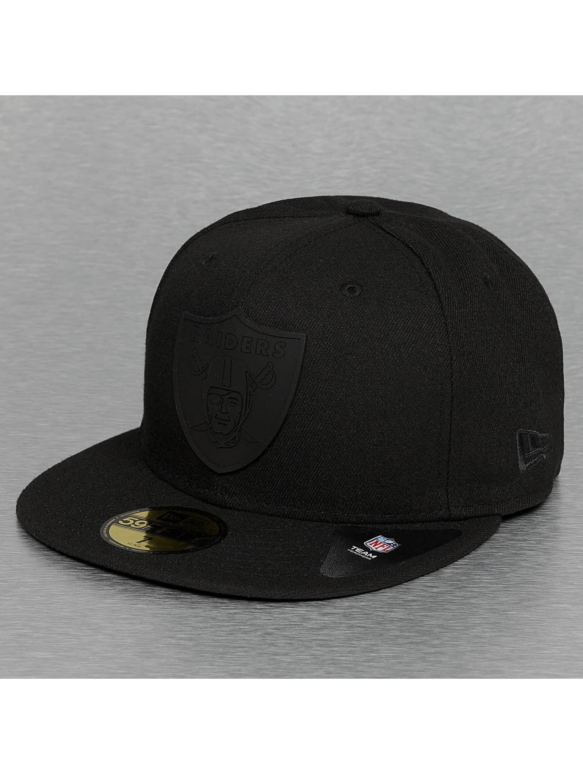 New Era Casquette / Fitted Team Rubber Logo Oakland Raiders en noir
