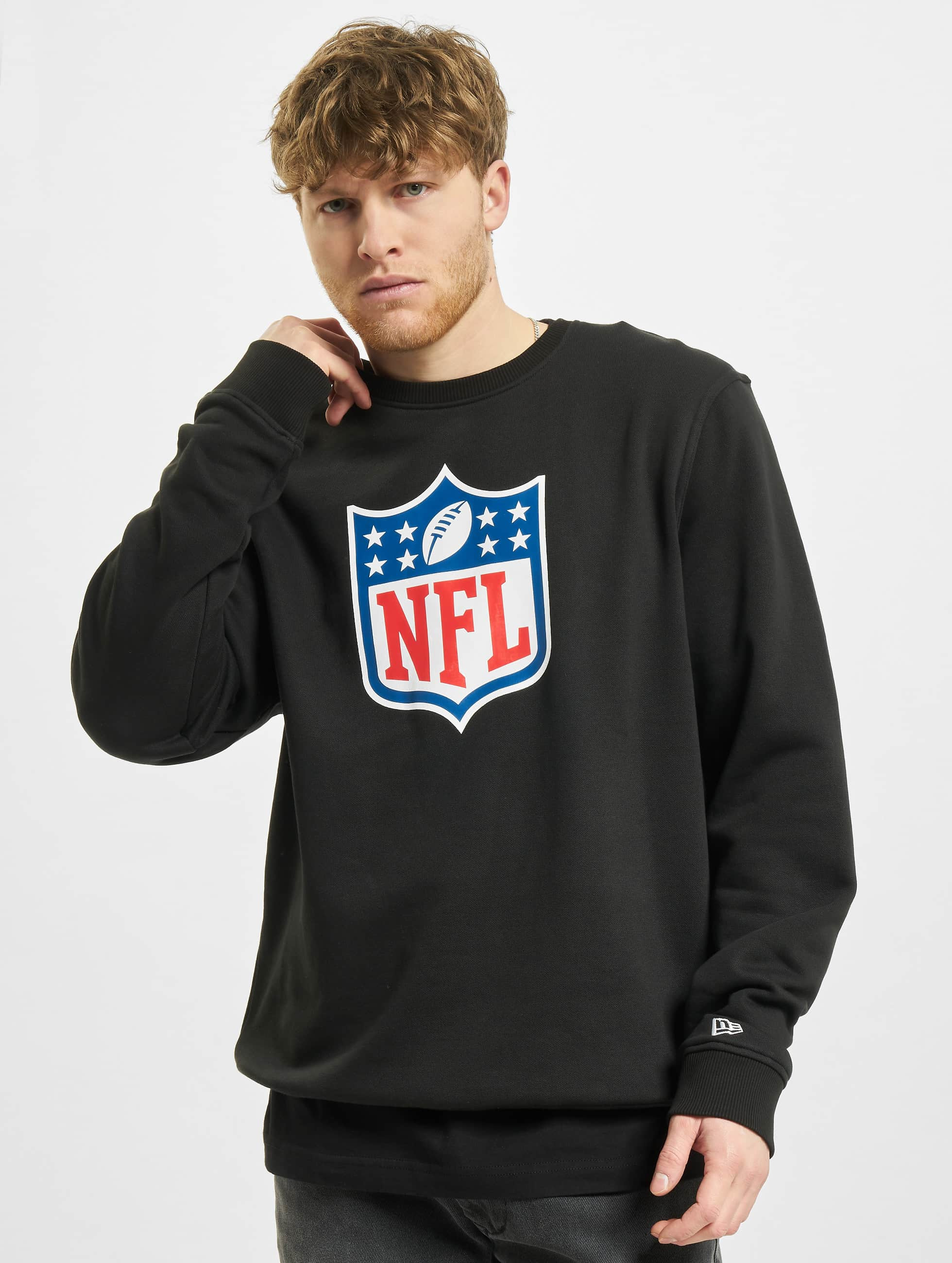 Official New Era NFL Logo Heather Grey Crew Neck Sweatshirt A1702_I97  A1702_I97 A1702_I97