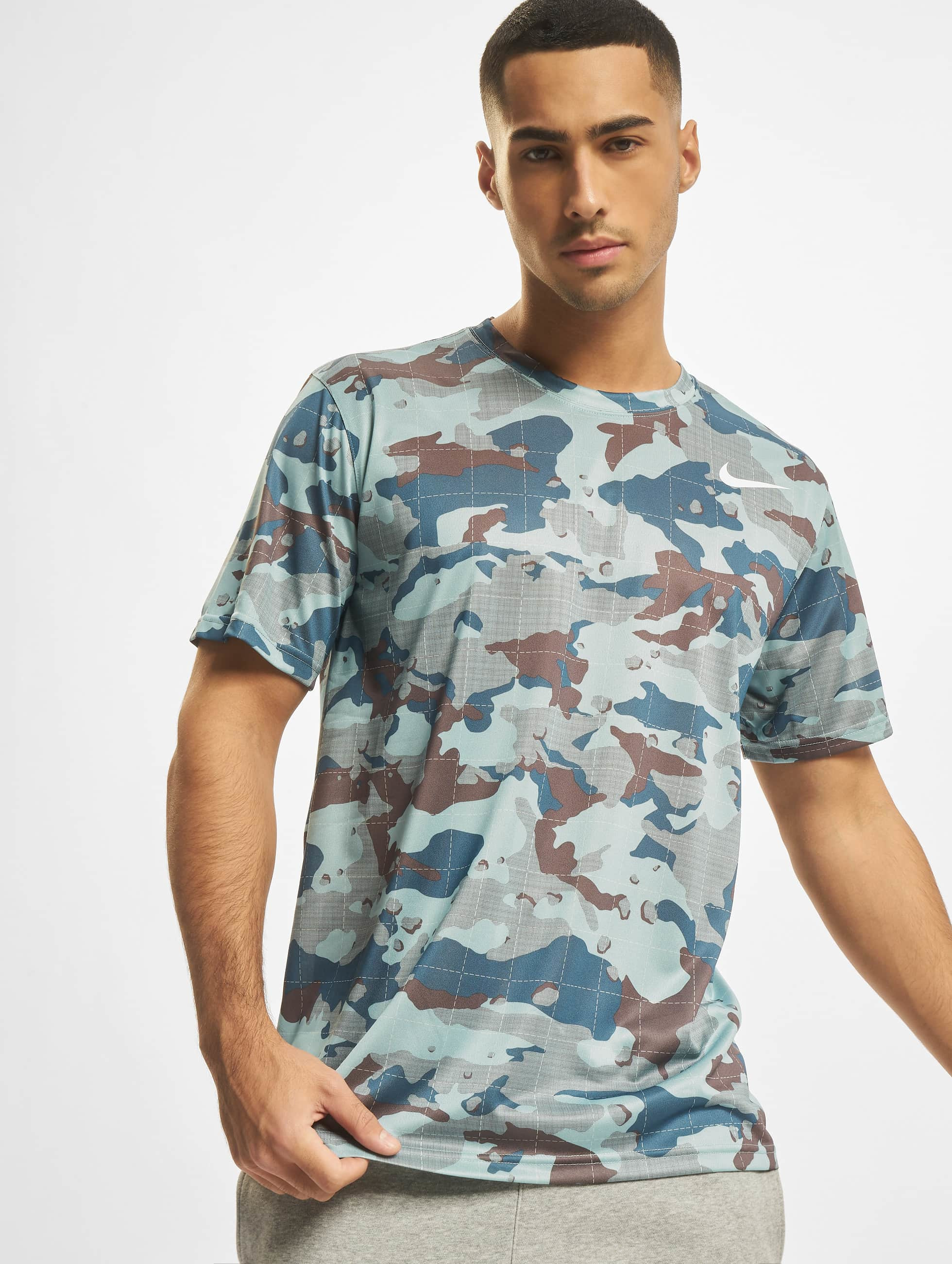 residentie attribuut atoom Nike Performance bovenstuk / t-shirt Dri-Fit Legend Camo All Over Print in  blauw 876747