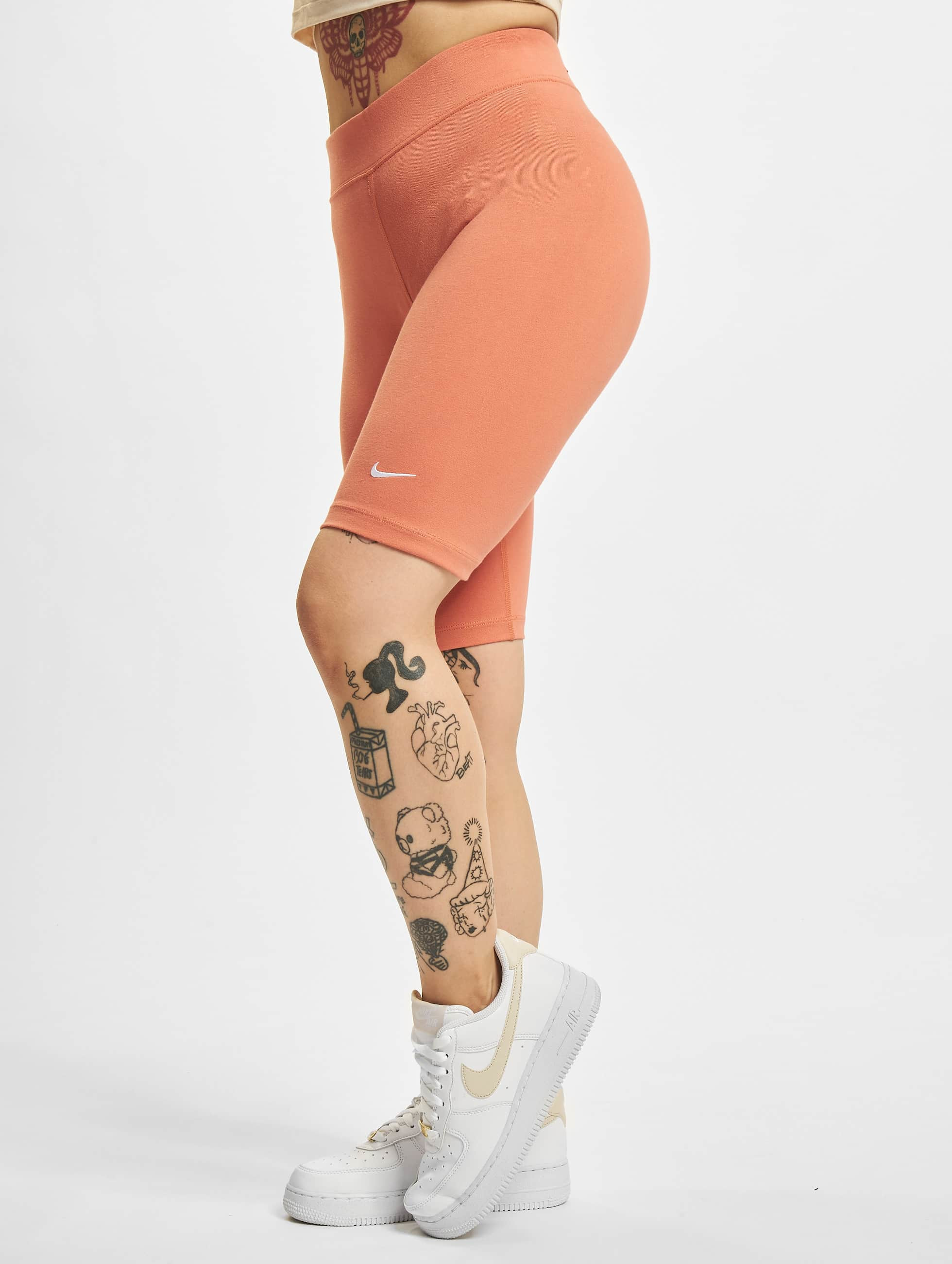 nike orange biker shorts