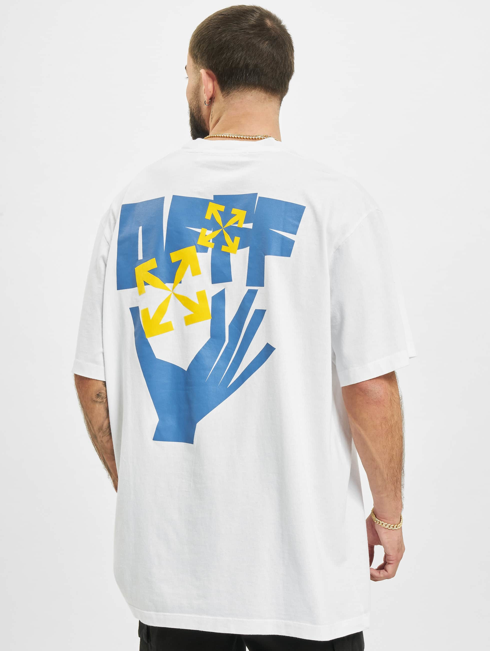 Off-White Overdel / T-shirts Hands Slim i hvid 819053