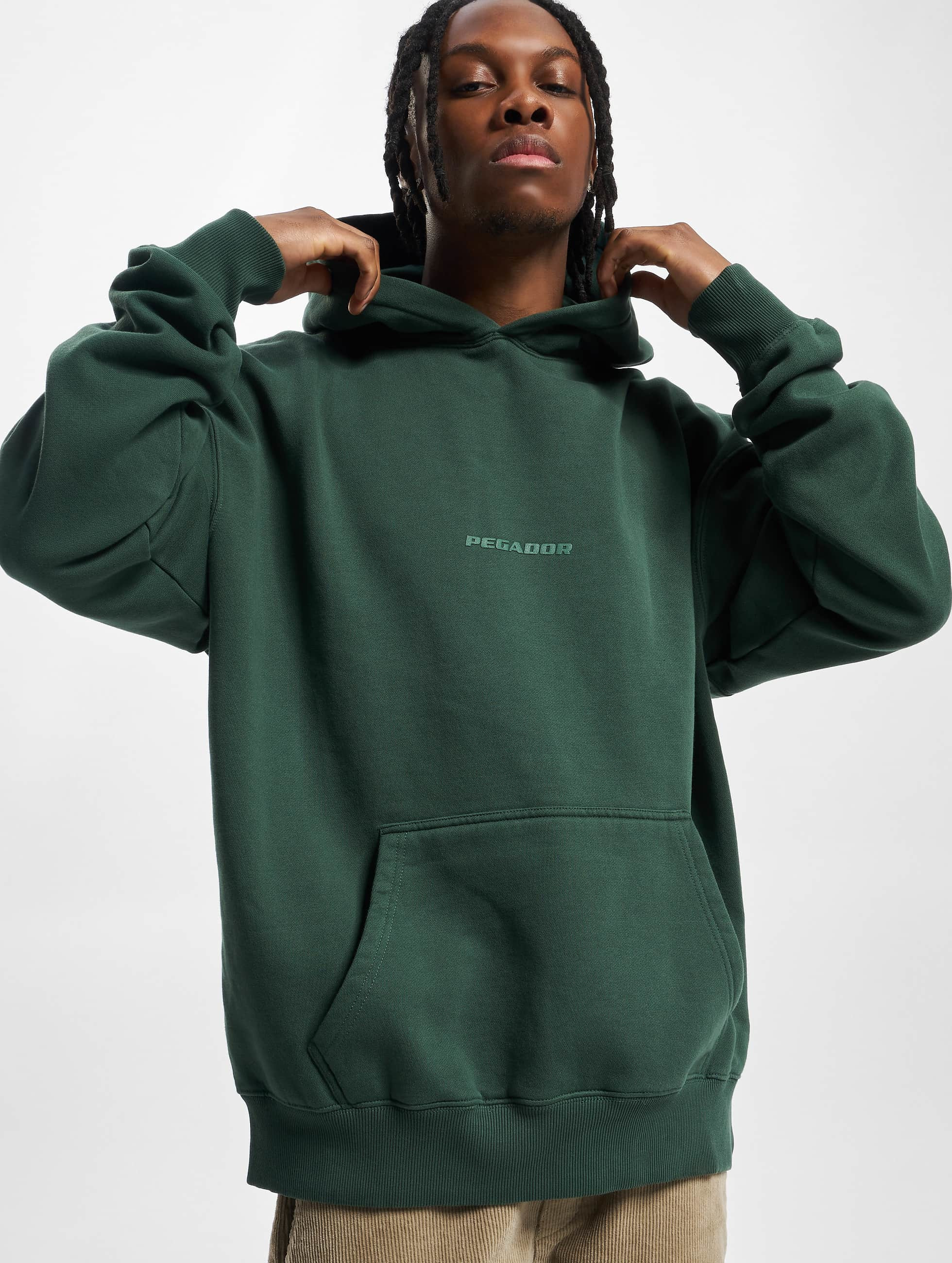 PEGADOR Overwear / Hoodie Colne Logo Oversized in green 960735