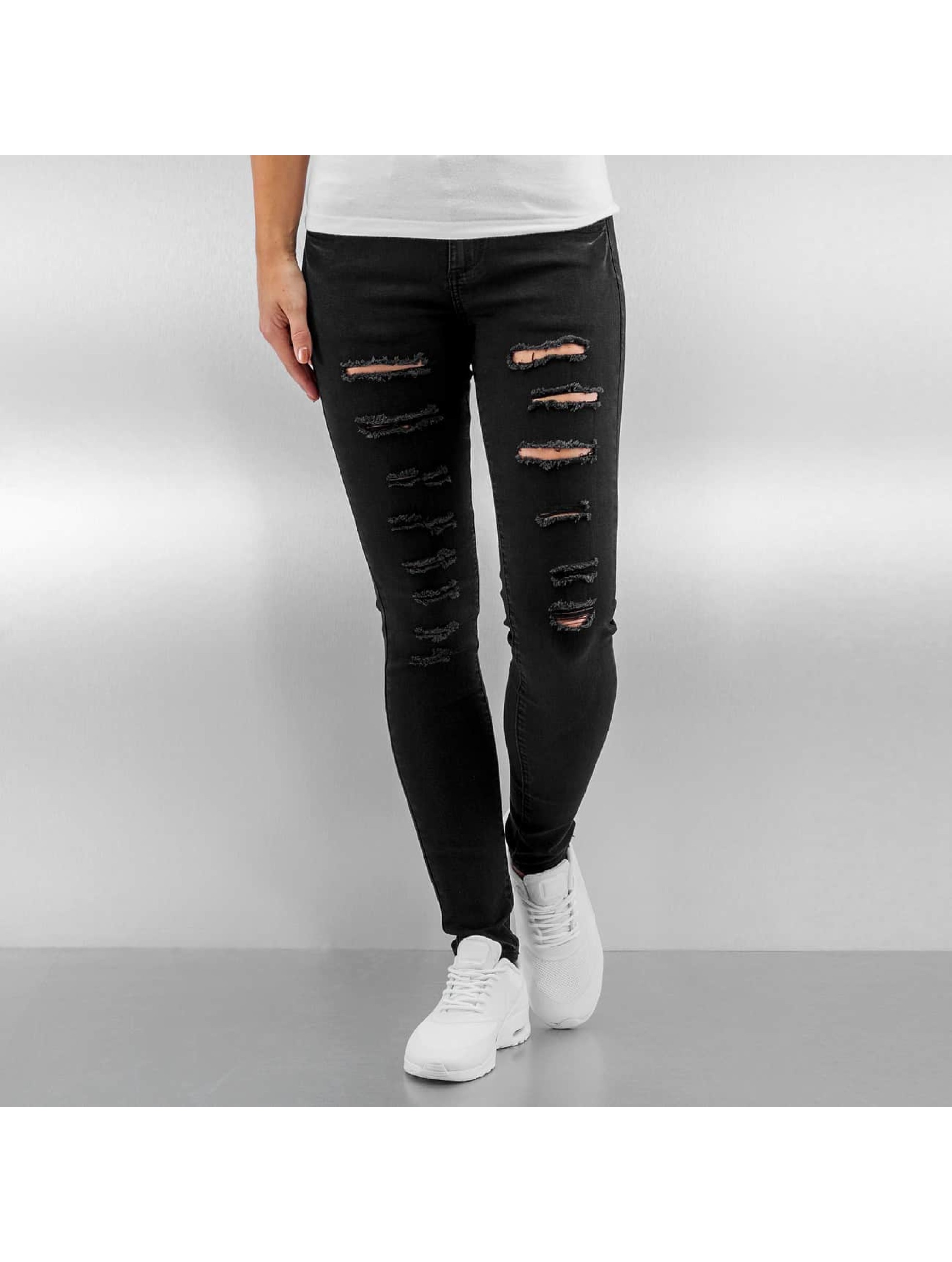 Sixth June Jeans / Skinny jeans Destroyed in zwart