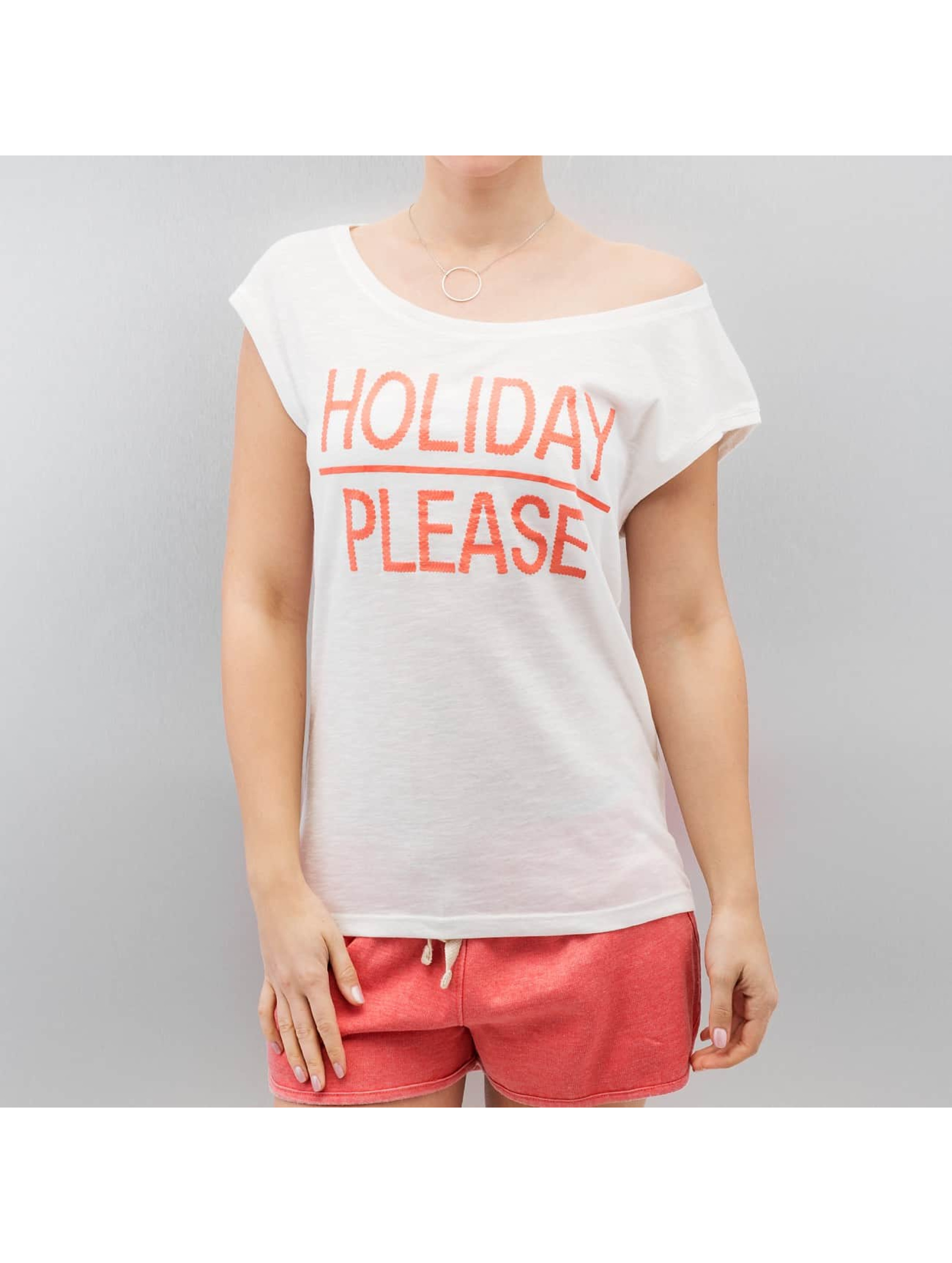 Stitch & Soul Haut / T-Shirt Holiday en blanc