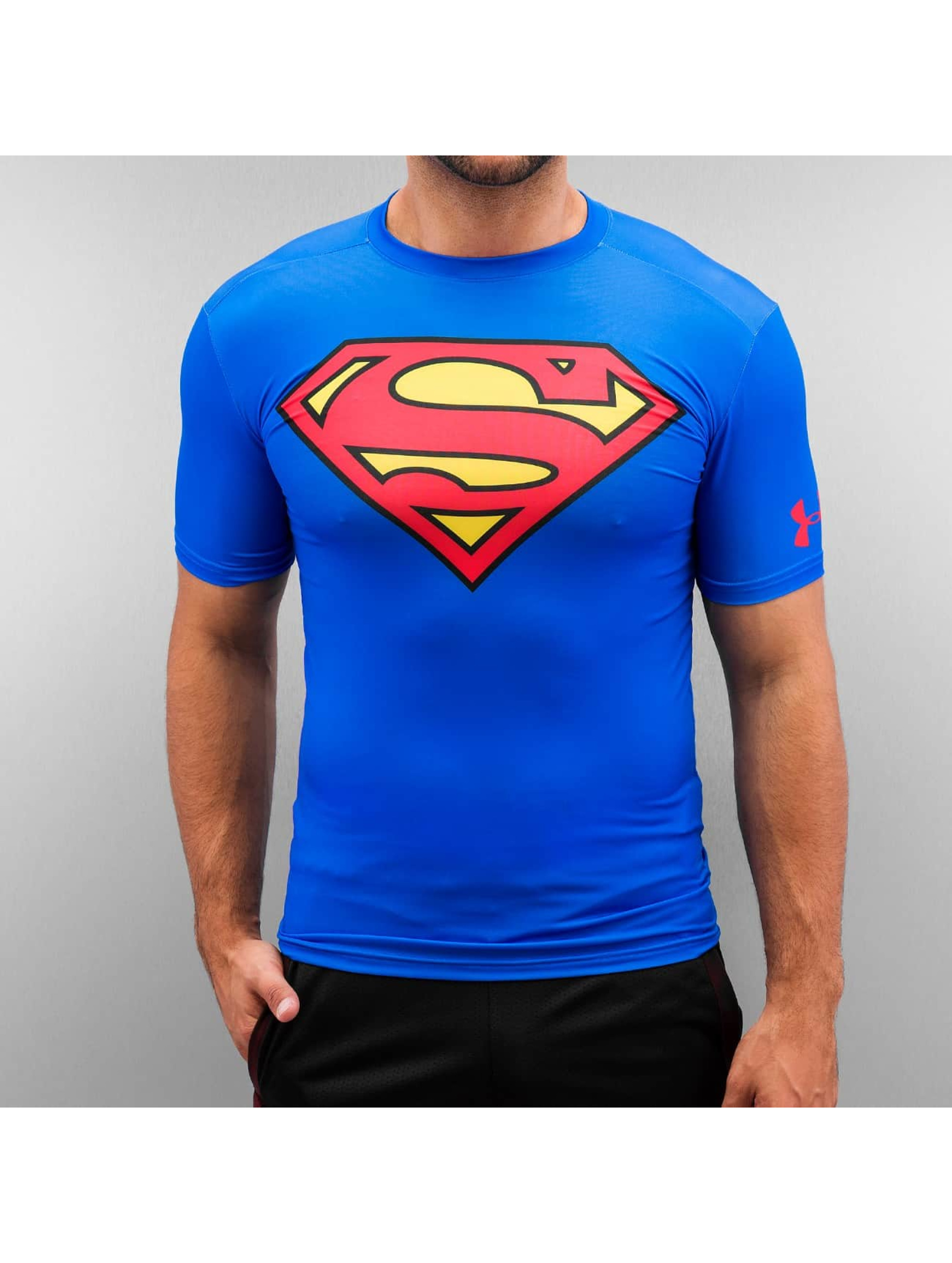 T-Shirt Under Armour Alter Ego Superman Compression en bleu
