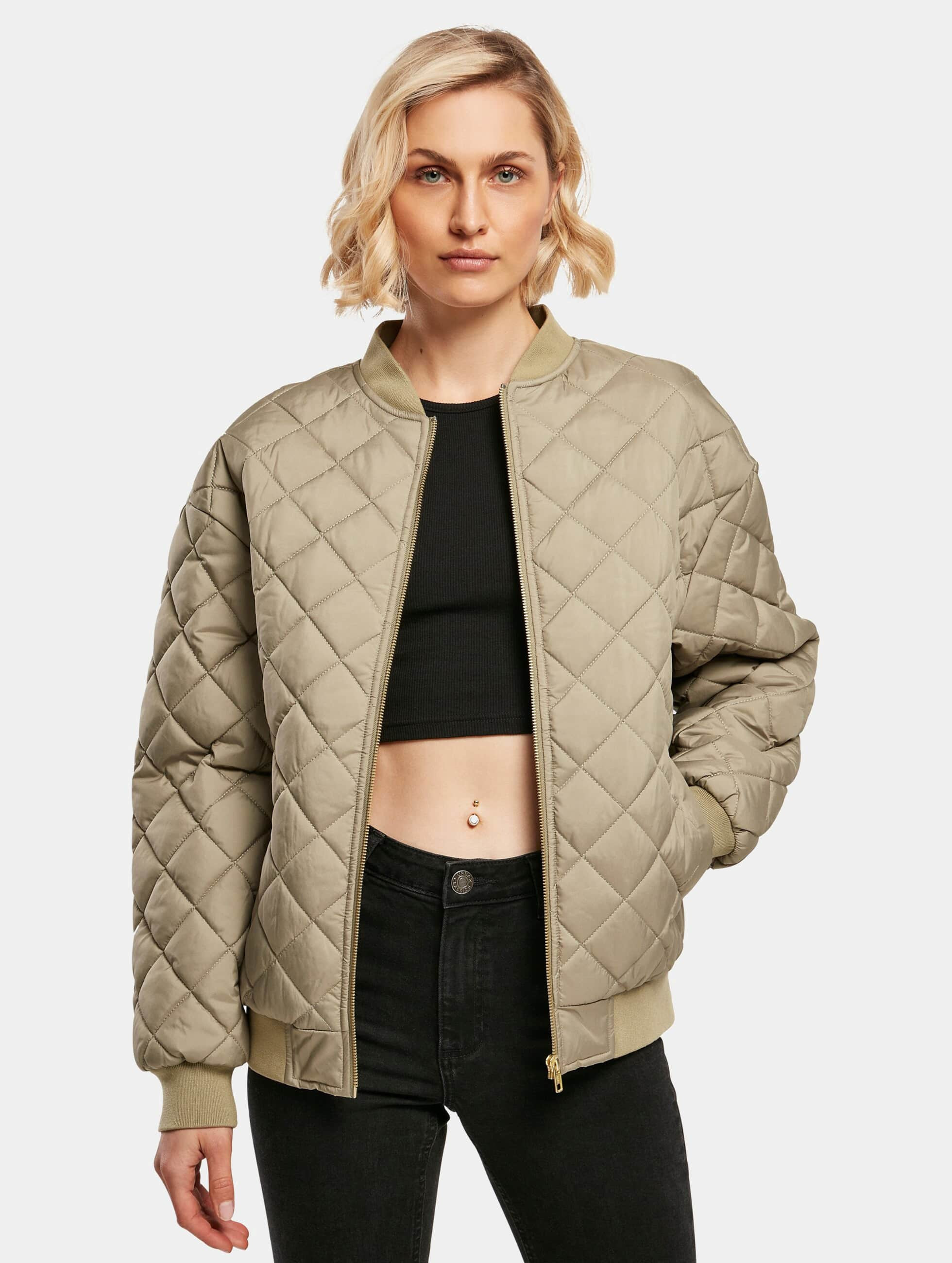 Urban Classics Jacket / Bomber jacket Ladies Oversized Diamond Quilted ...