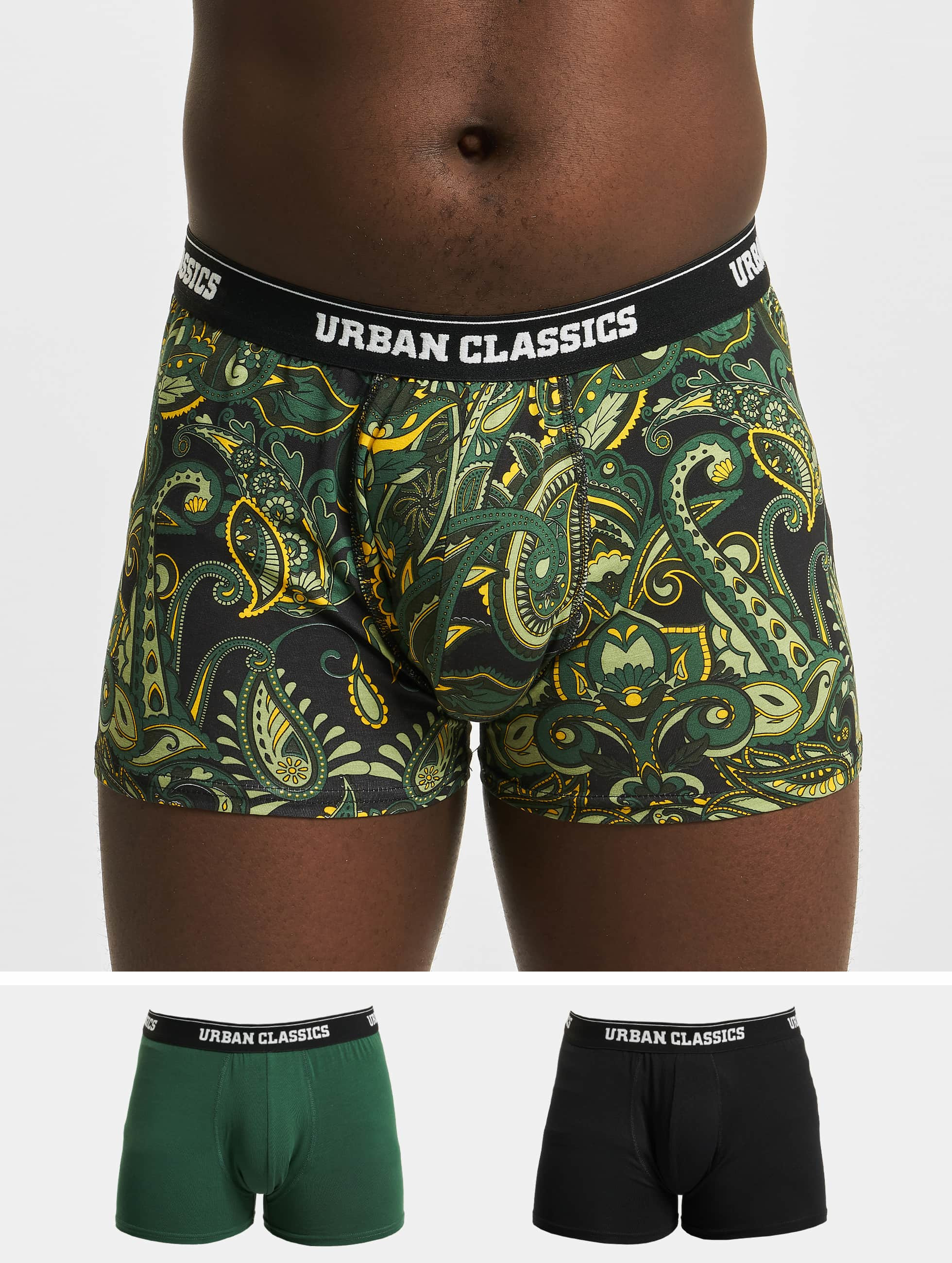 Urban Classics Herren Boxershorts 3 Pack In Grun