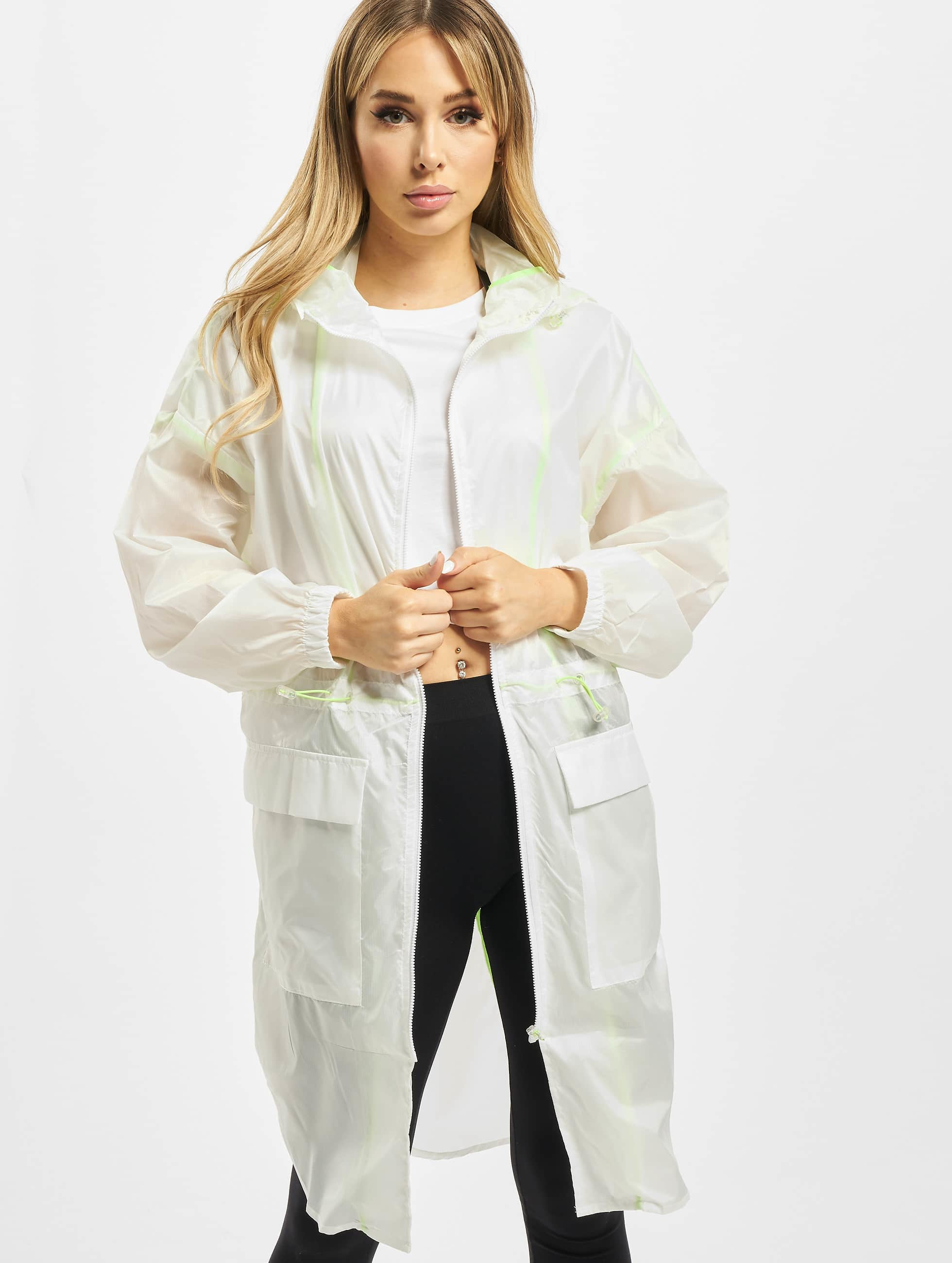 Urban Classics Damen Parka Ladies Transparent in weiß 749928