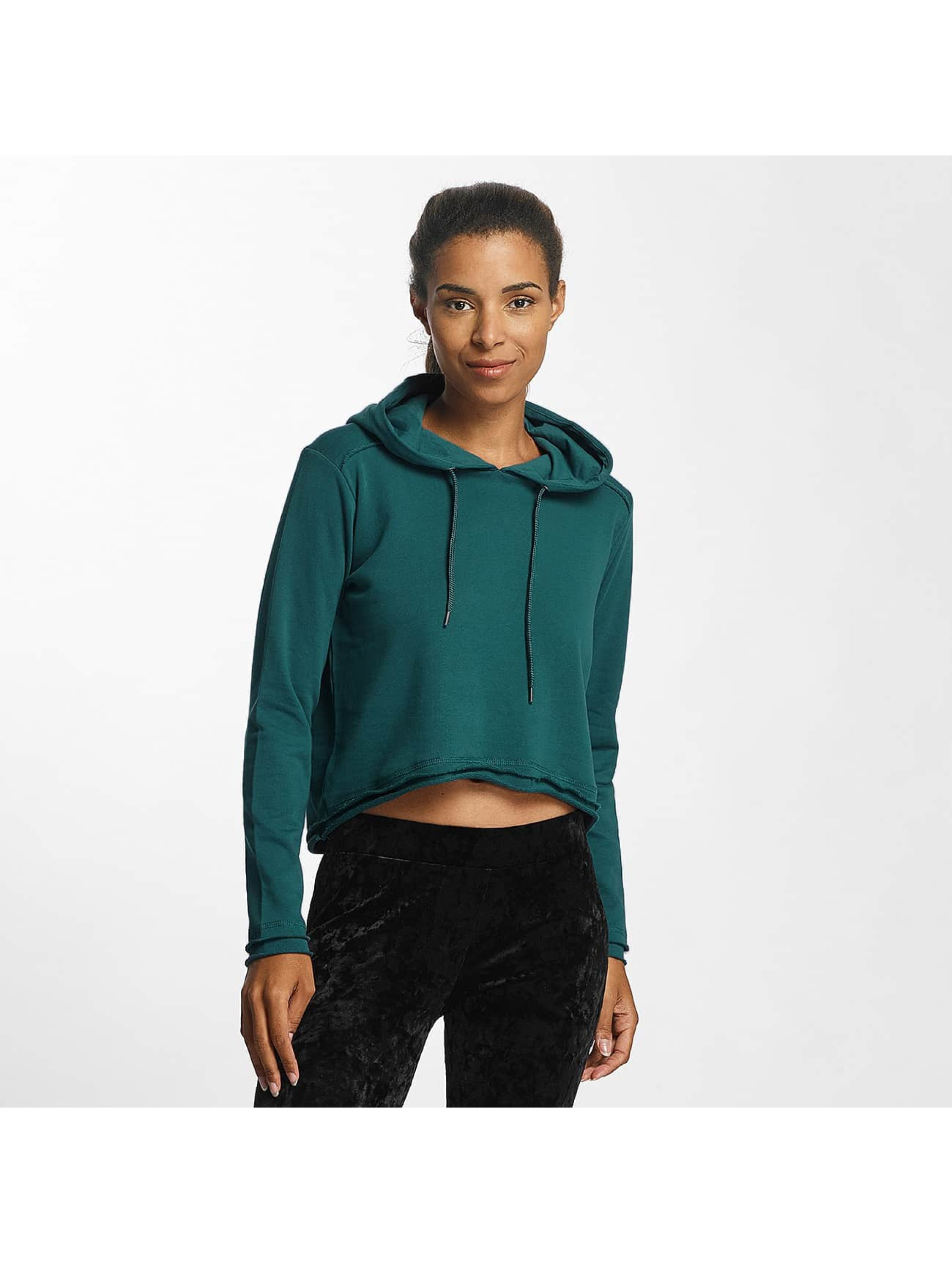 Urban Classics Ladies Cropped Terry turquoise Sweat capuche femme
