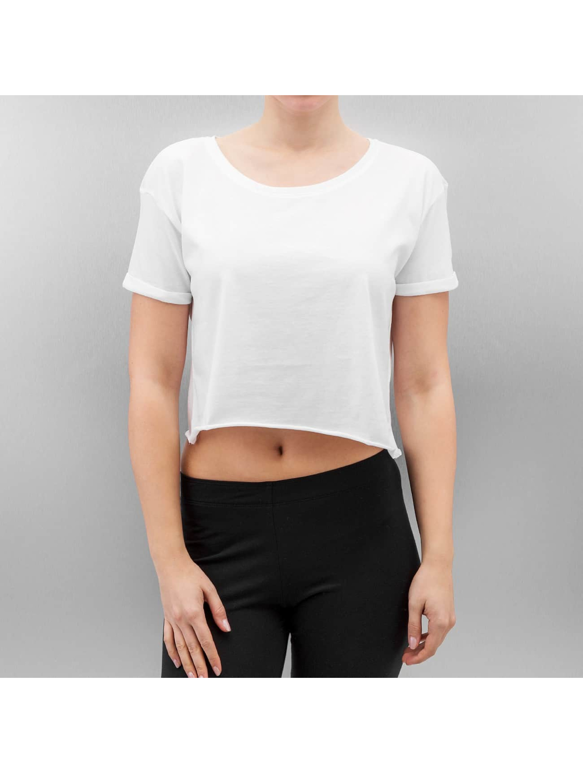 Urban Classics Haut / T-Shirt Short en blanc