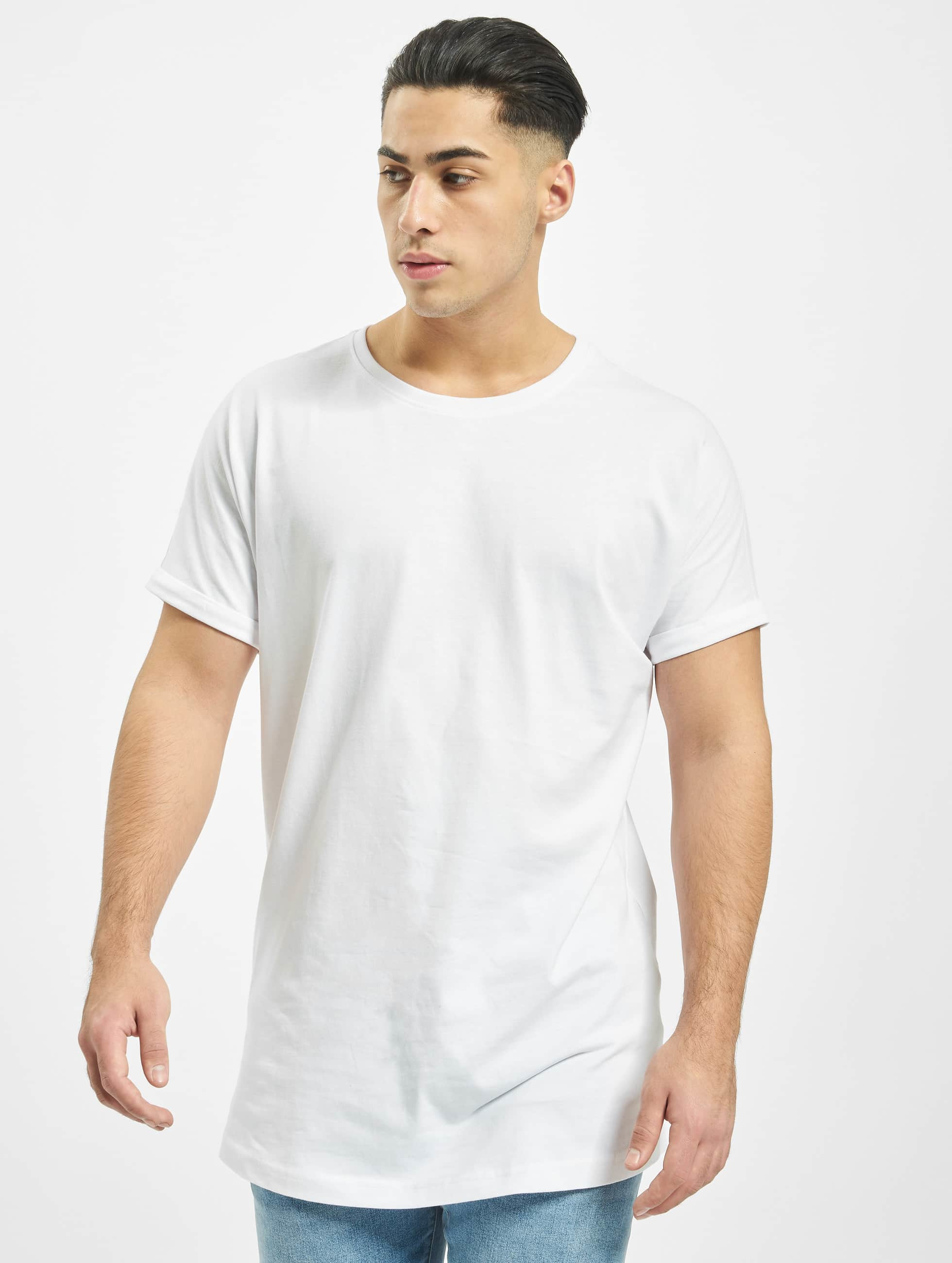 T-Shirt Long Shaped Turnup in weiß