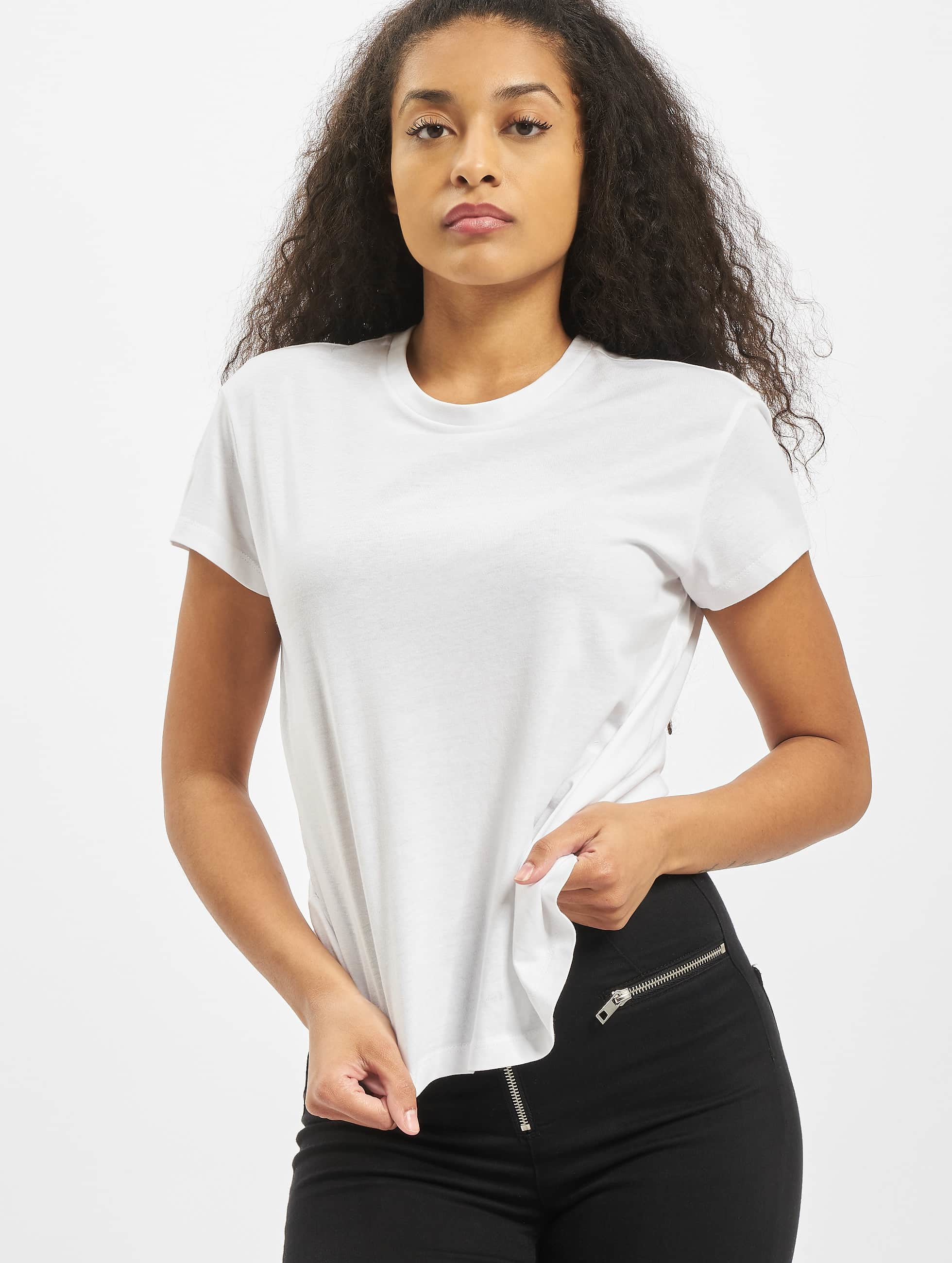 Basic T-Shirt für Frauen mit gekürzten Ärmeln in 6 Farben Urban Classics Damen T-Shirt Ladies Basic Shaped Tee Größen XS 5XL 
