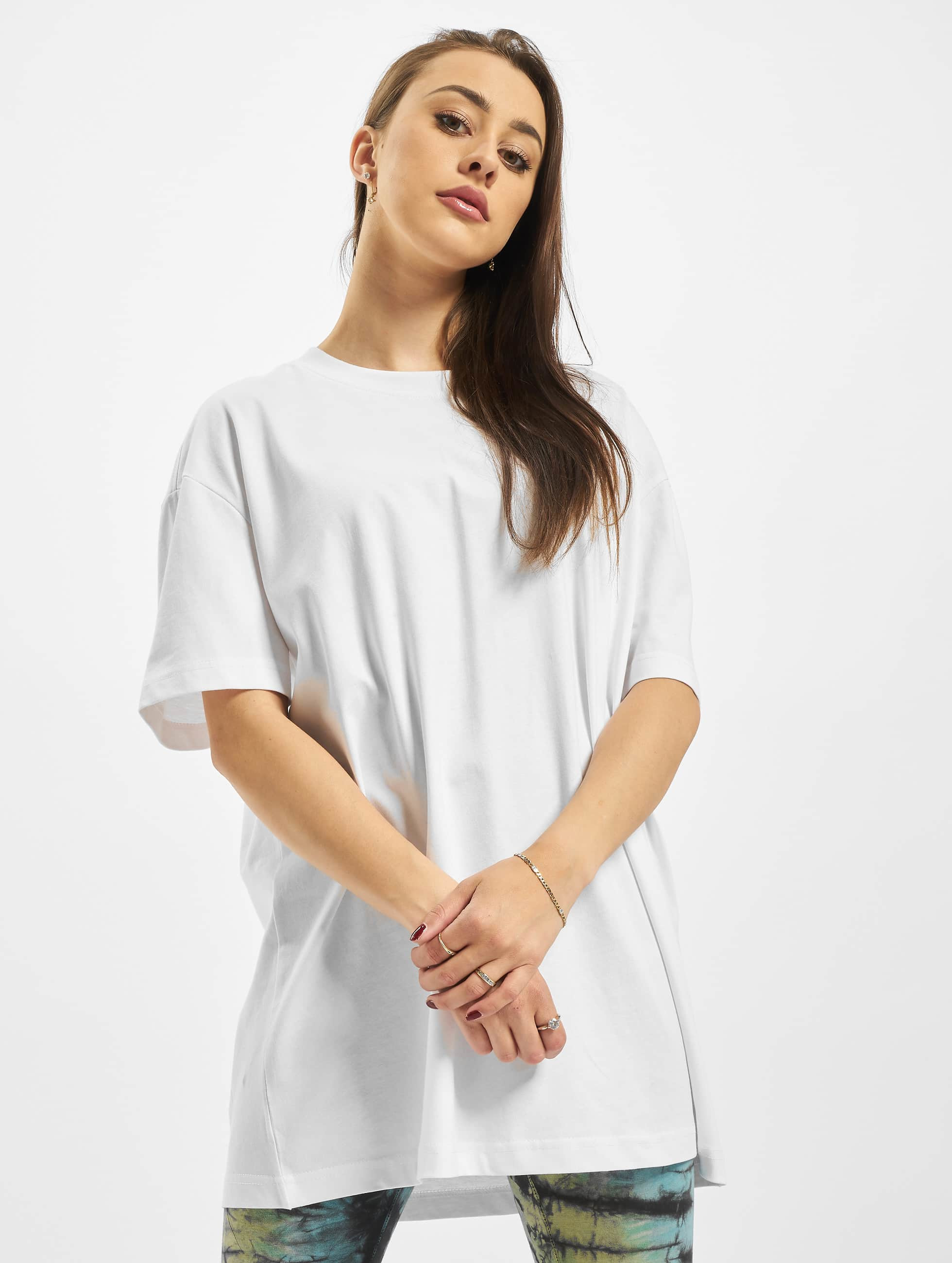 test Alternatief bovenste Urban Classics bovenstuk / t-shirt Ladies Oversized Boyfriend in wit 750784